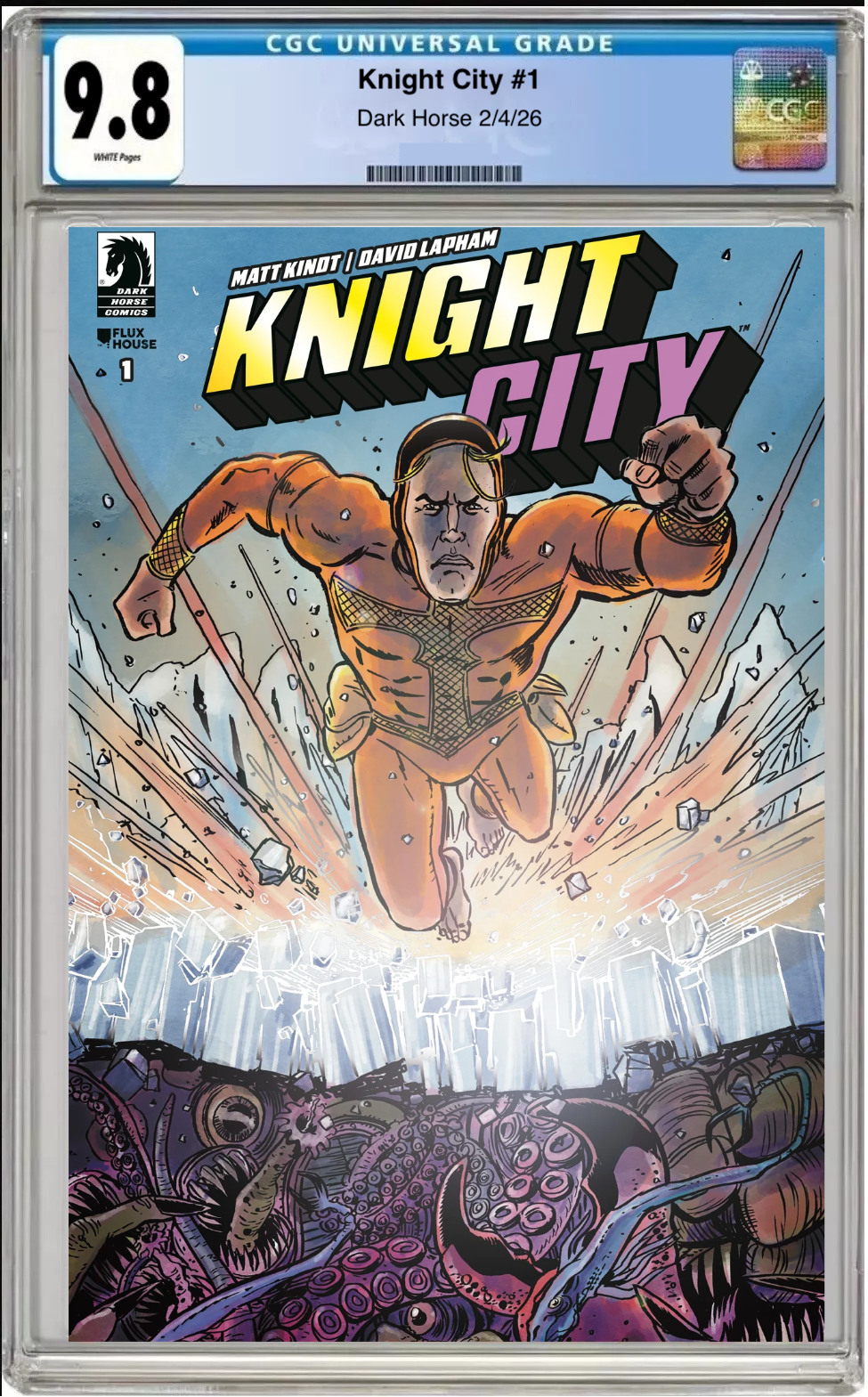 Comic book cover of Knight City #1 Cover A with CGC grading label.