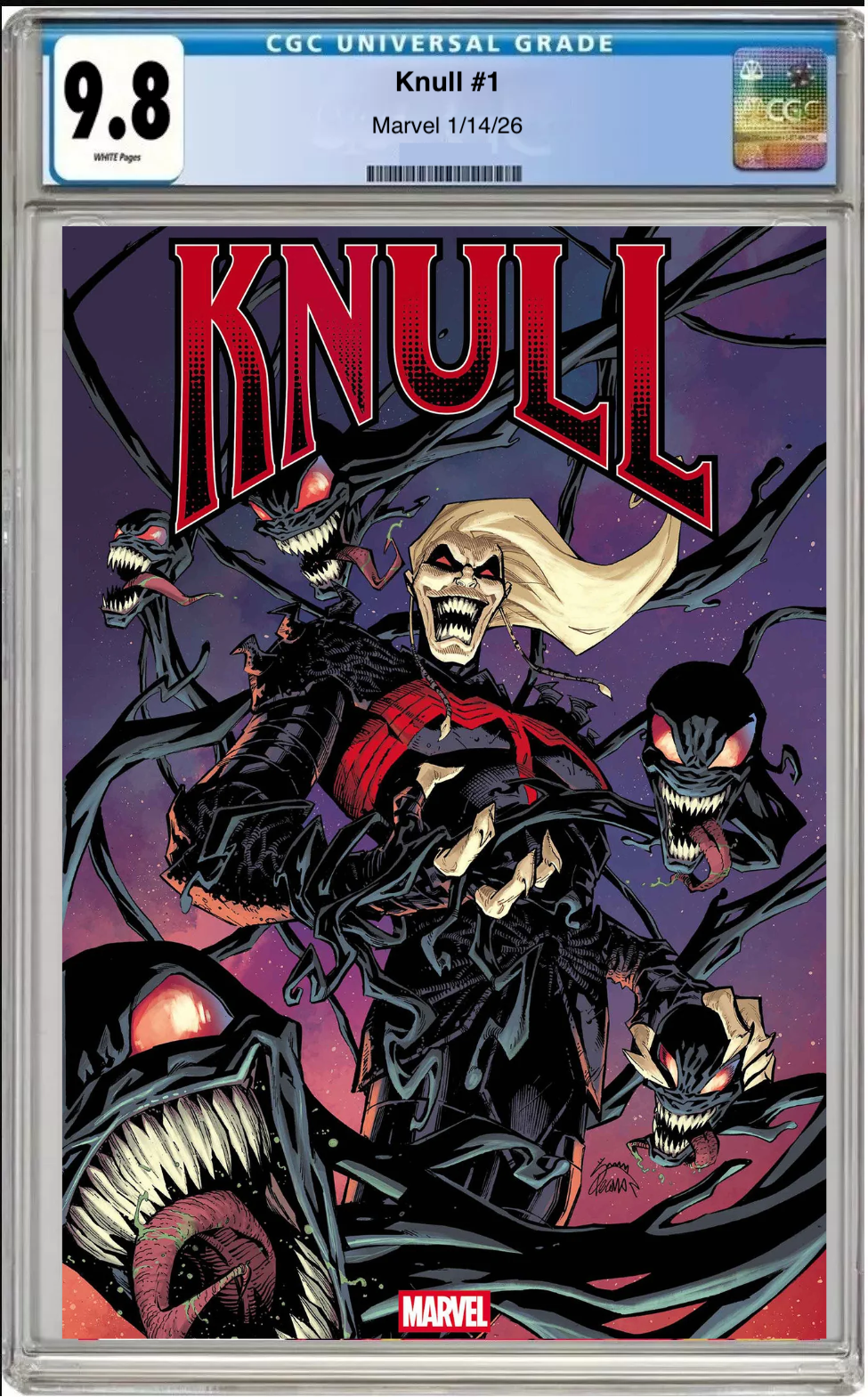 Comic book cover of Knull #1 Main Cover with CGC grading label.