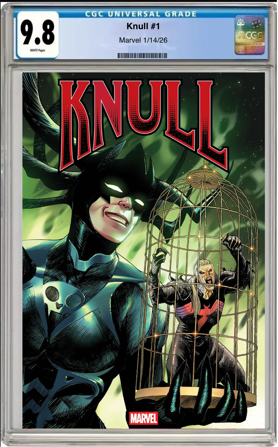 Comic book cover of Knull #1 Rafael Albuquerque Cover with CGC grading label.