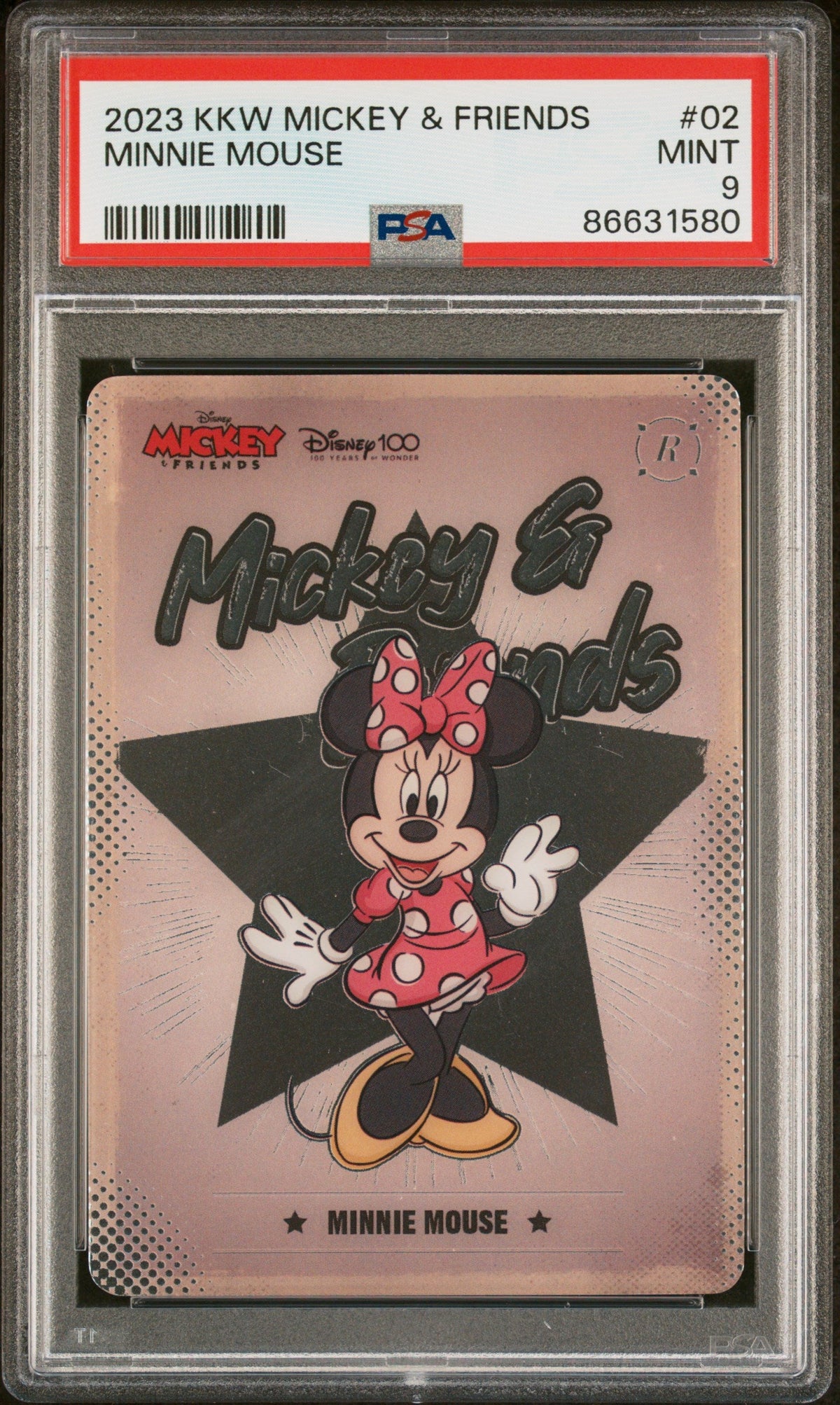 2023 KAKAWOW HOTBOX MICKEY &amp; FRIENDS CHEERFUL TIMES MINNIE MOUSE 2 PSA 9