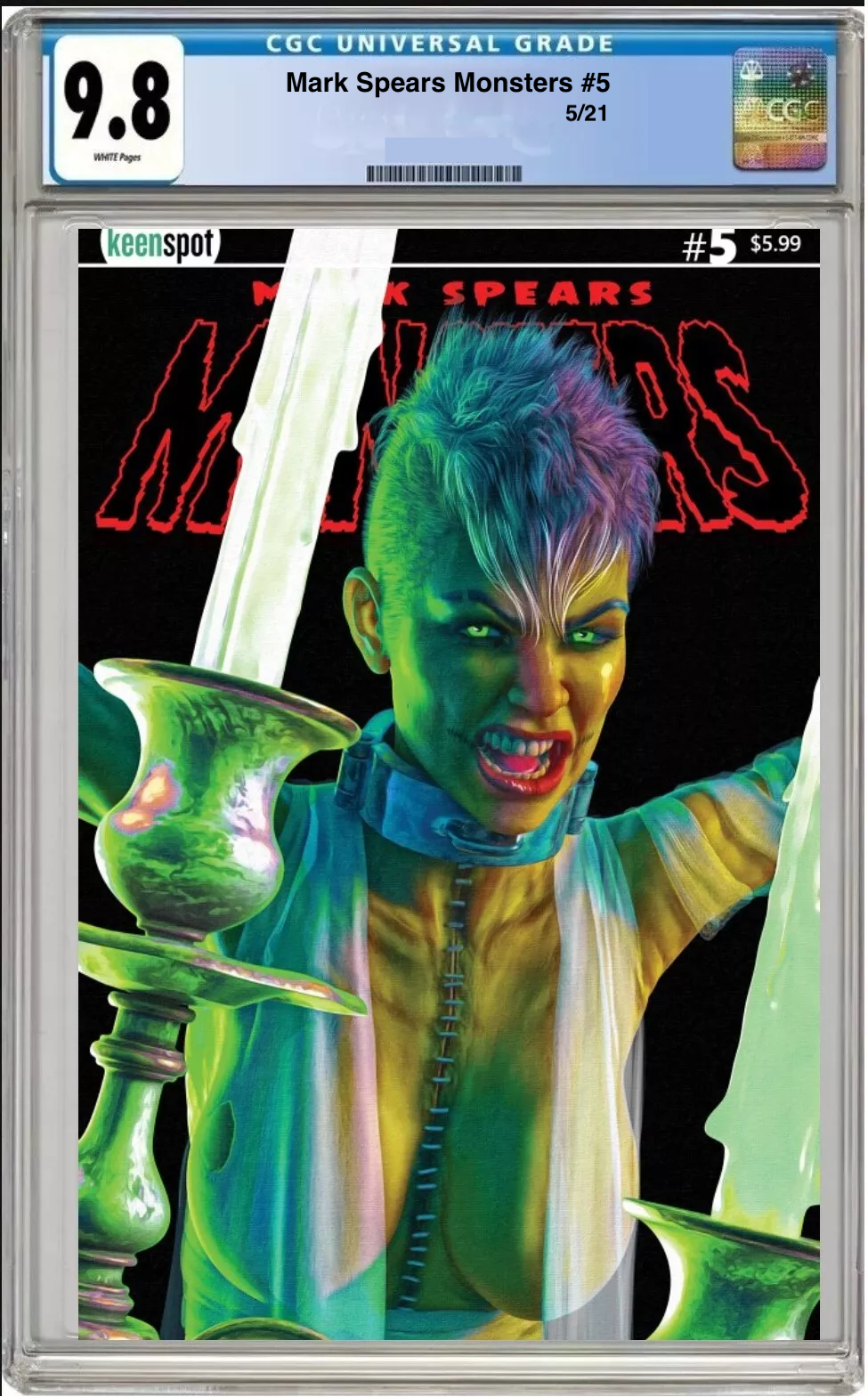 mark spears monsters #5 cgc graded 9.8 cover b