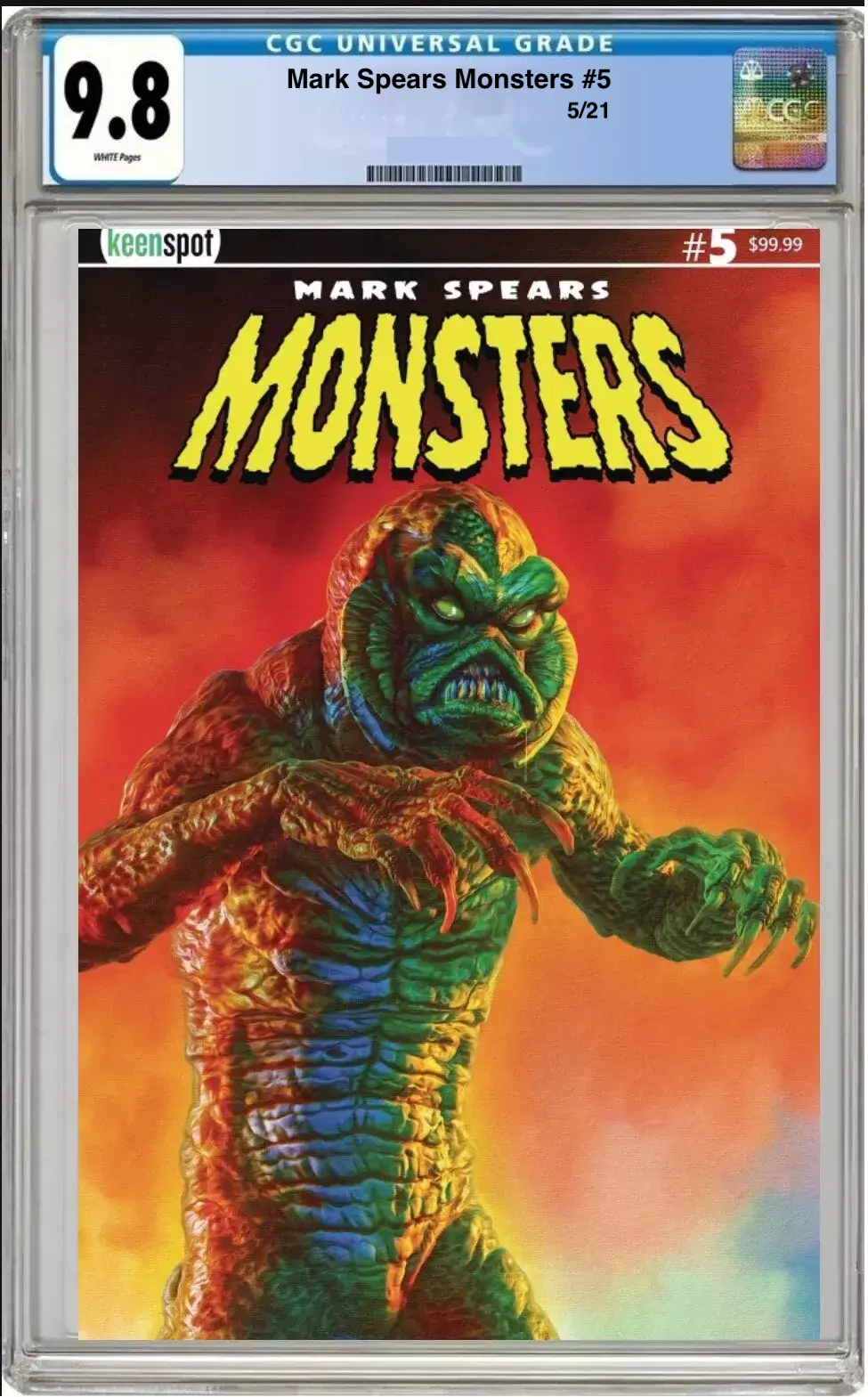 mark spears monsters #5 cgc graded 9.8 metal cover