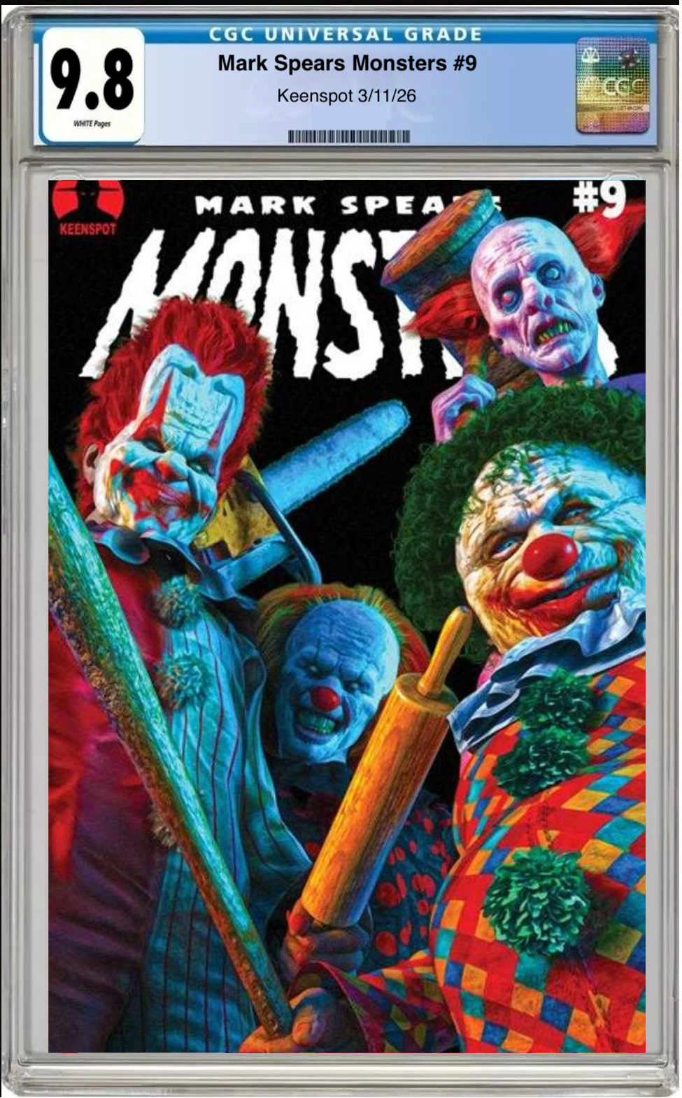 clowns vs monsters Mark Spears' Monsters #9 – CGC Graded 9.8 Send in the Clowns Cover