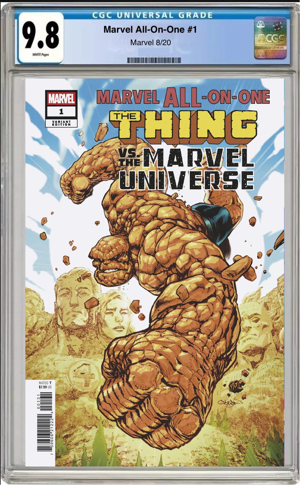 Comic book cover of Marvel All-In-One #1 Patrick Gleason Cover with CGC grading label.