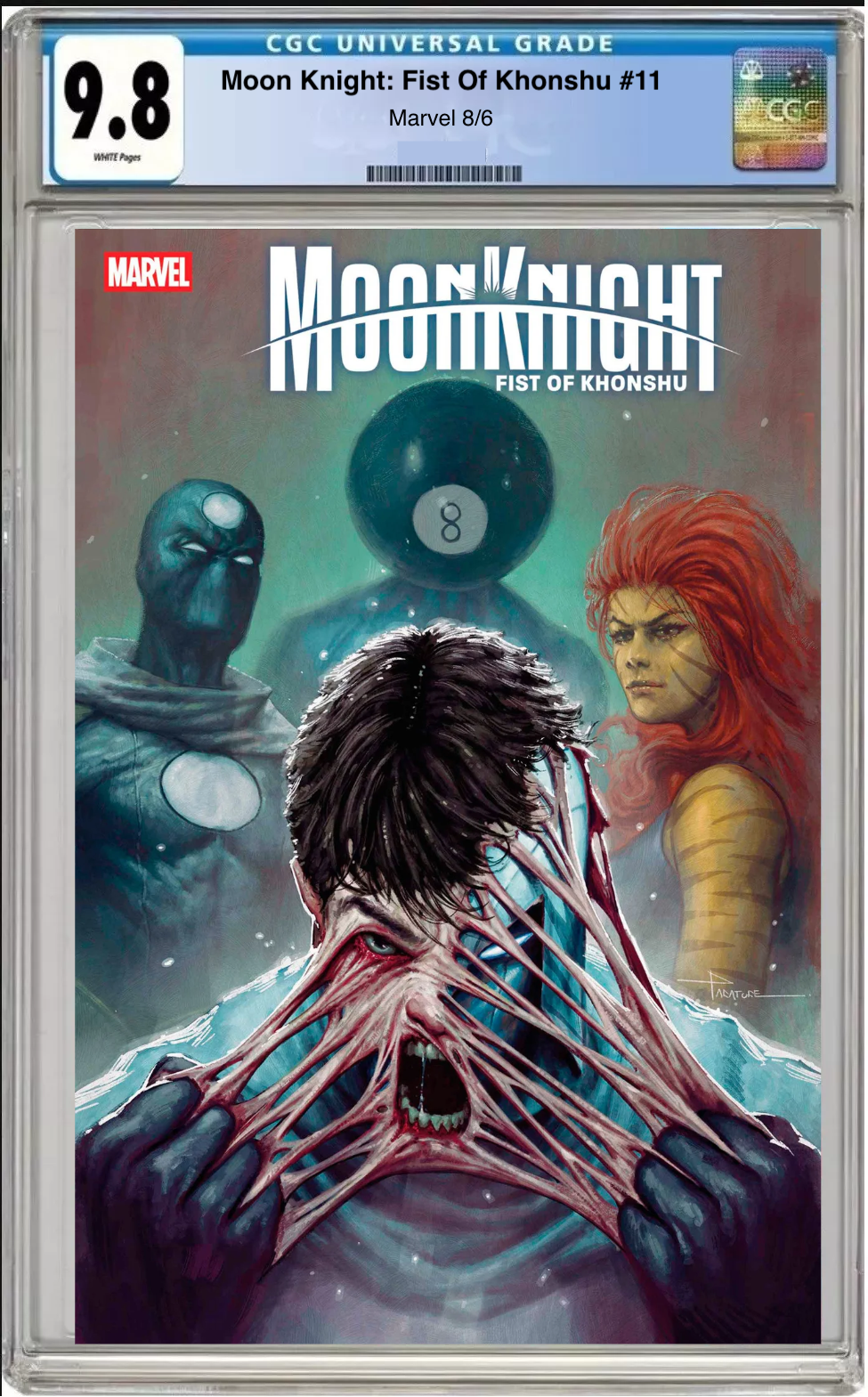 Comic book cover of Moon Knight: Fist of Khonshu #11 Main Cover with CGC grading label