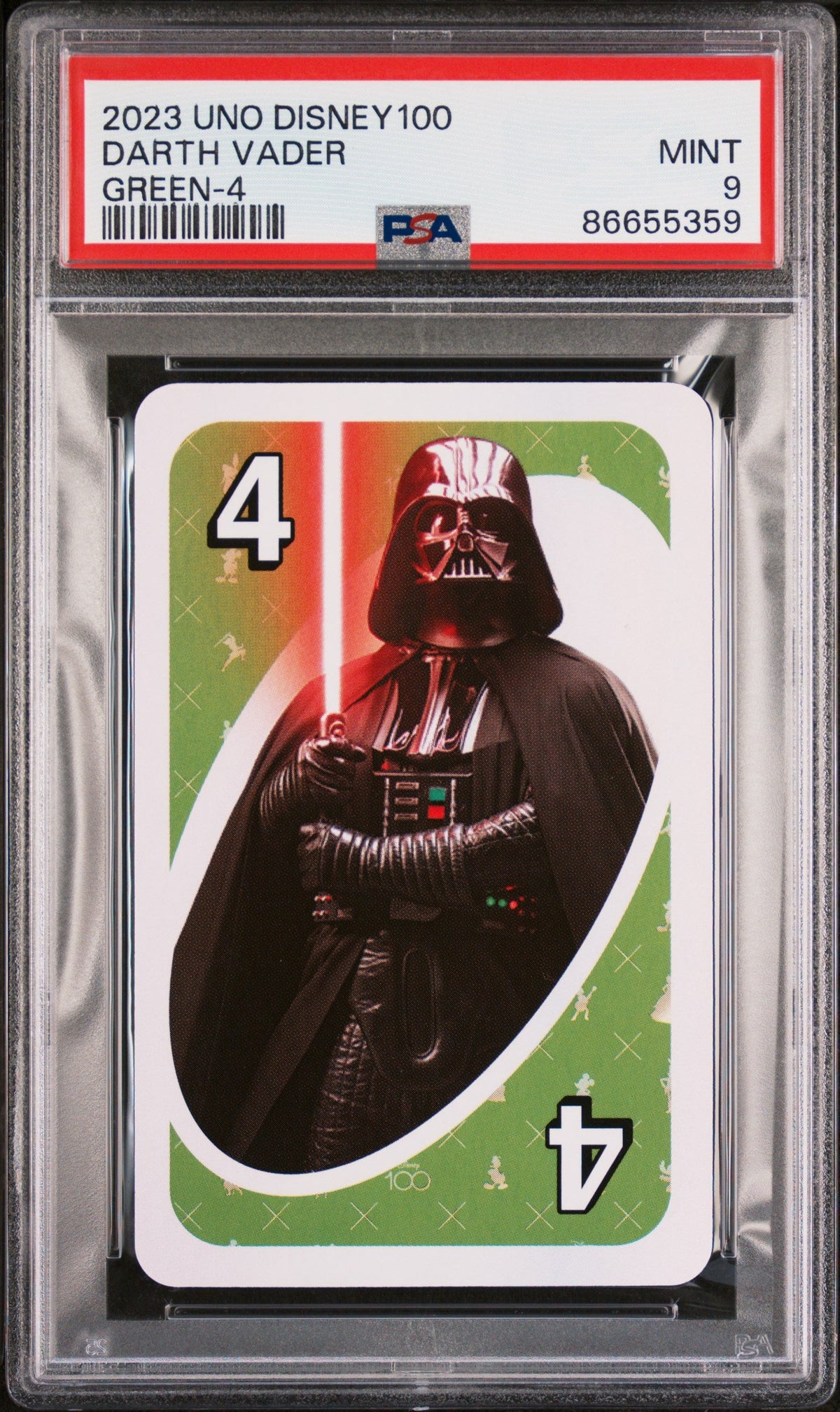 2023 UNO DISNEY 100 DARTH VADER GREEN 4 PSA 9