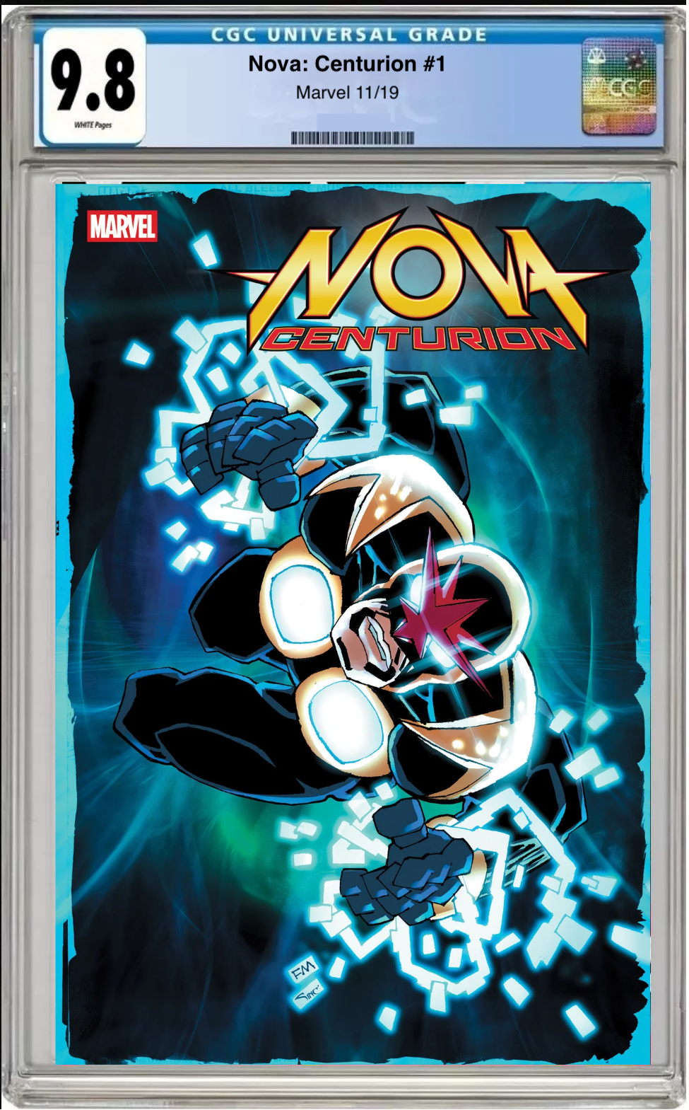 Comic book cover of Nova: Centurion #1 Frank Miller Cover with CGC grading label.
