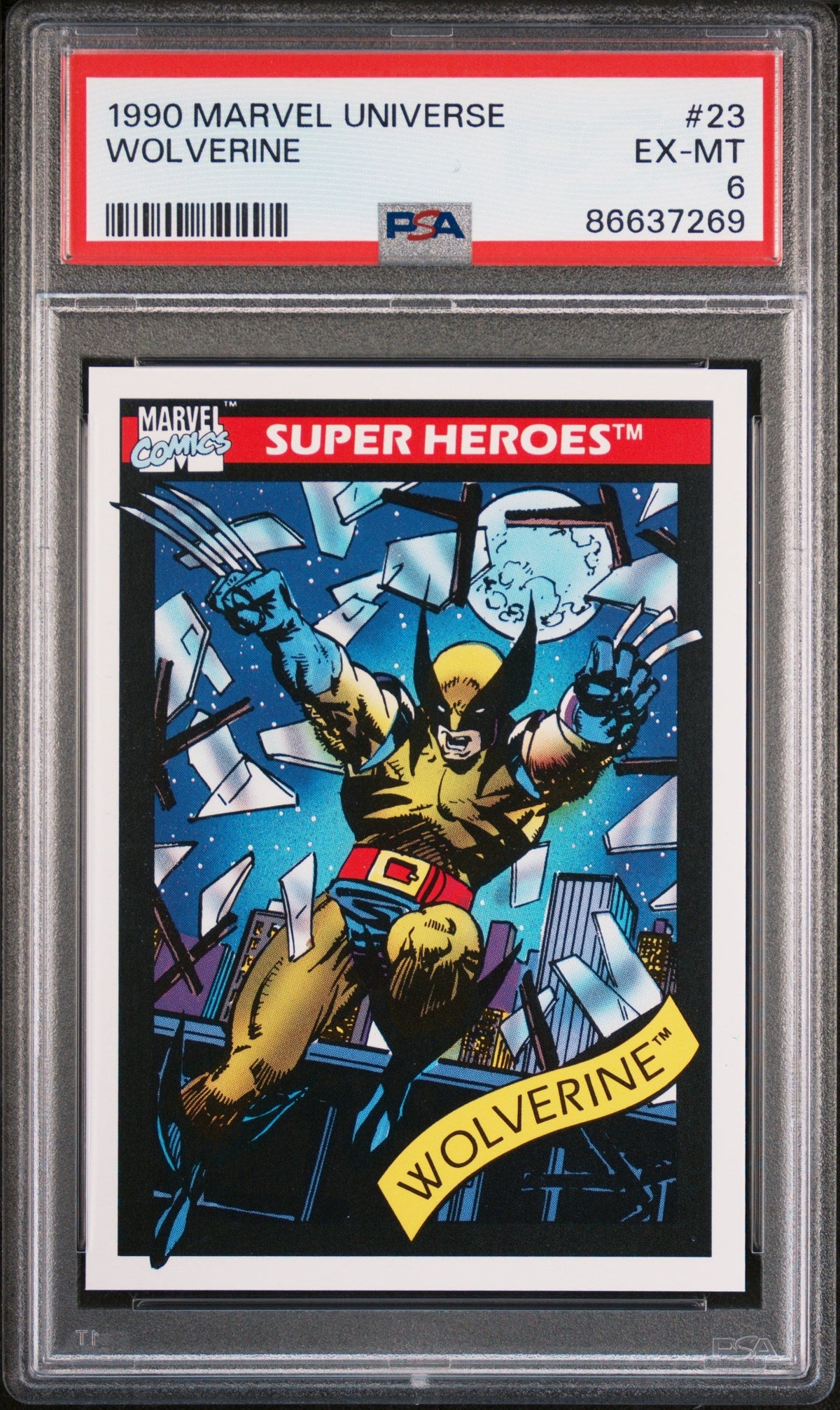 1990 MARVEL UNIVERSE WOLVERINE  #23 - PSA 6