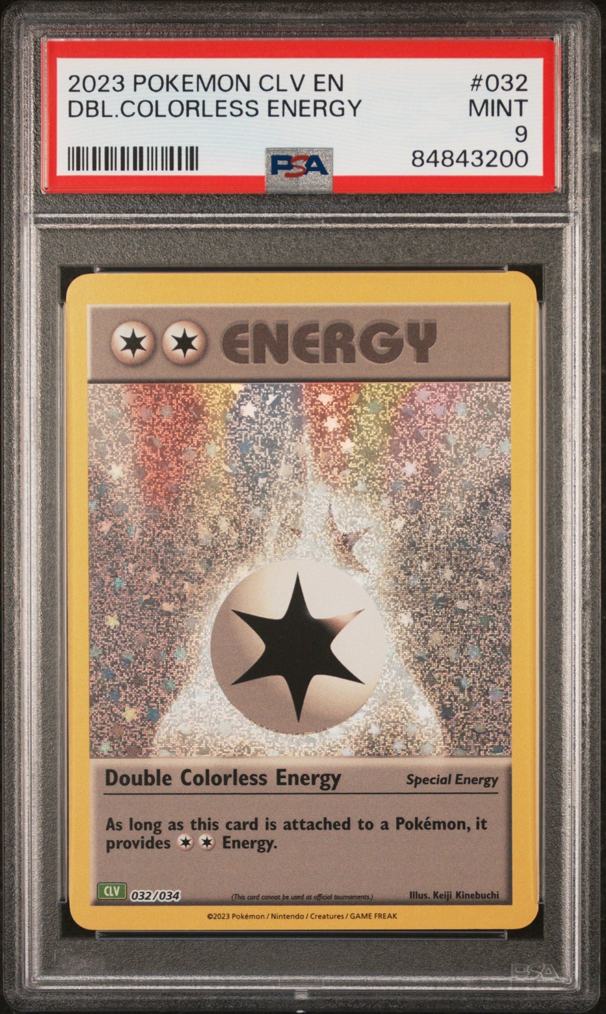 2023 POKEMON CLASSIC VENUSAUR &amp; LUGIA ex DECK DBL.COLORLESS ENERGY #32 PSA 9