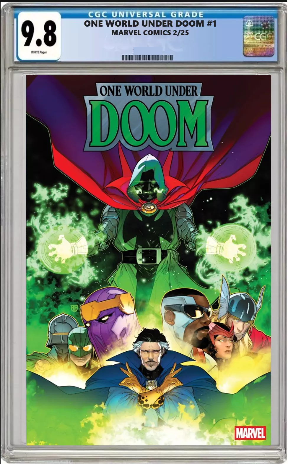 one world under doom #1 cgc graded 9.8 r.b. silva cover