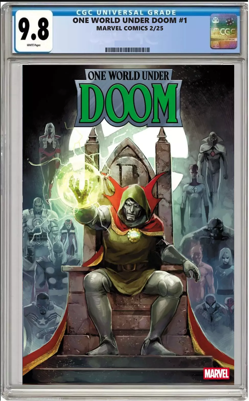 one world under doom #1 cgc graded 9.8 rod reis cover