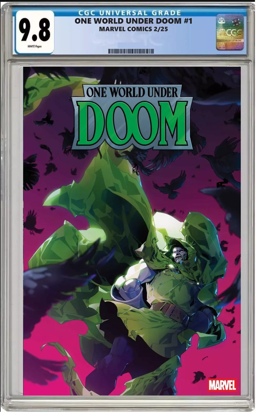 one worl under doom #1 cgc graded 9.8 rose besch cover