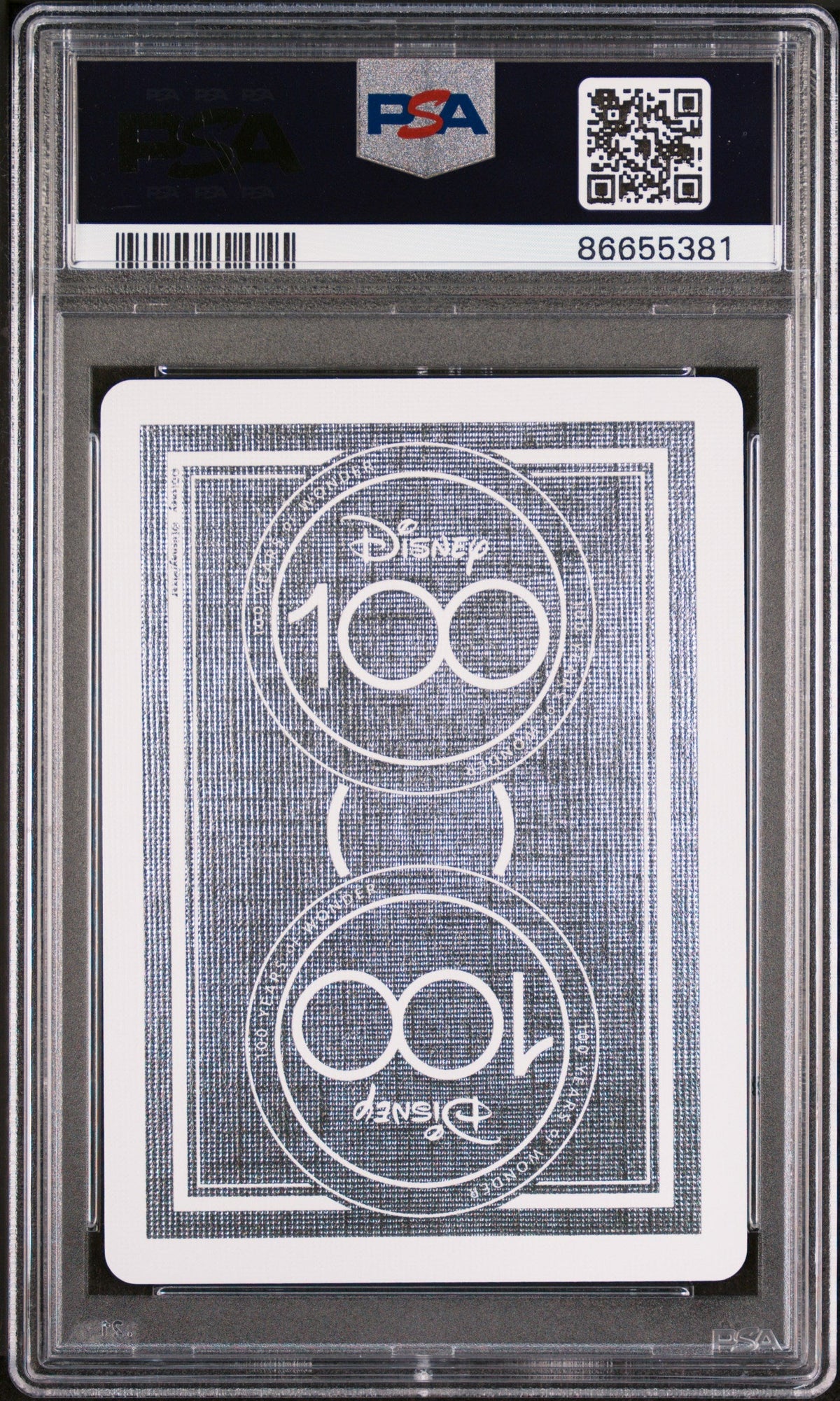 2023 DISNEY 100 PLAYING CARDS ALICE 10 OF CLUBS PSA 10