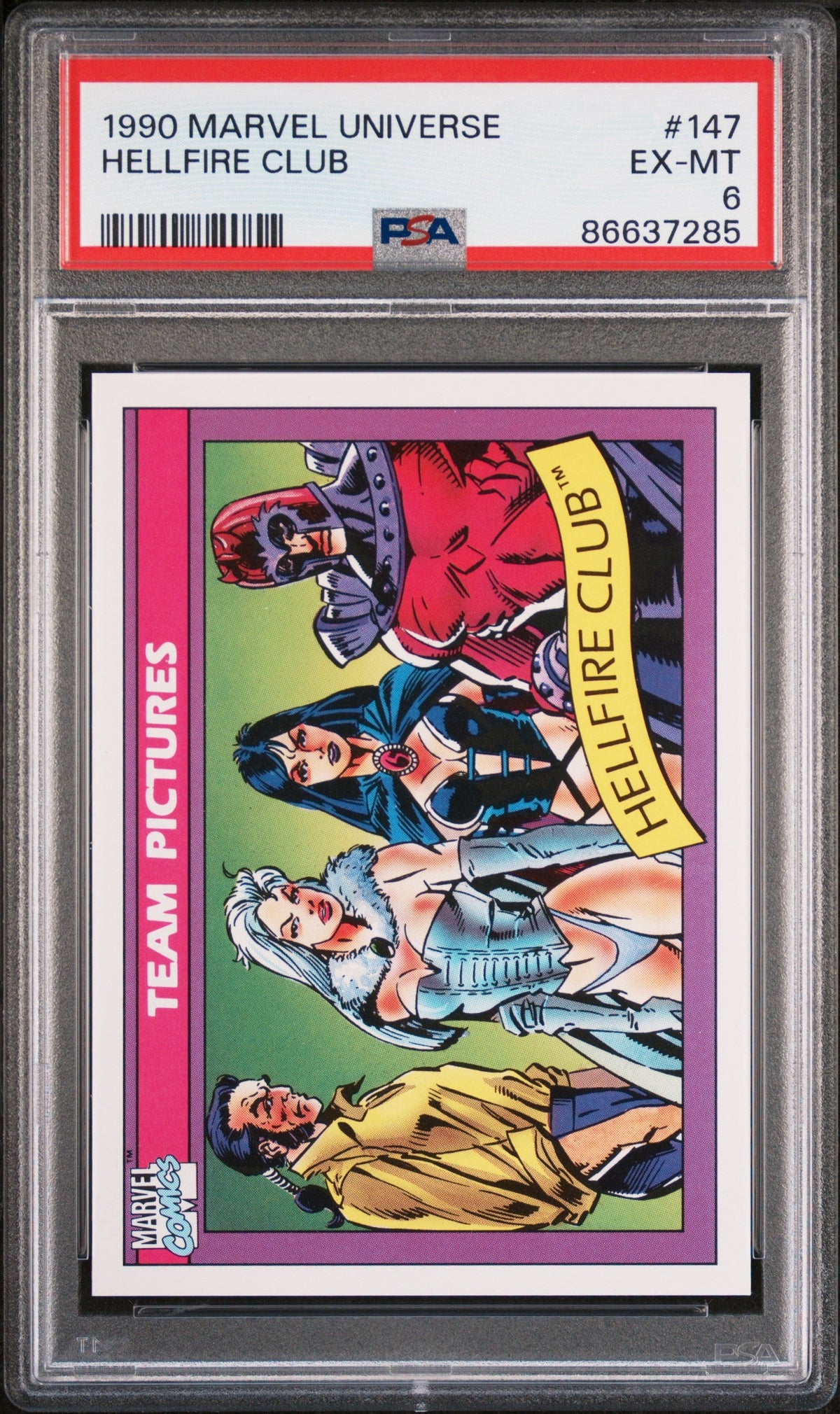 1990 MARVEL UNIVERSE HELLFIRE CLUB  #147 - PSA 6
