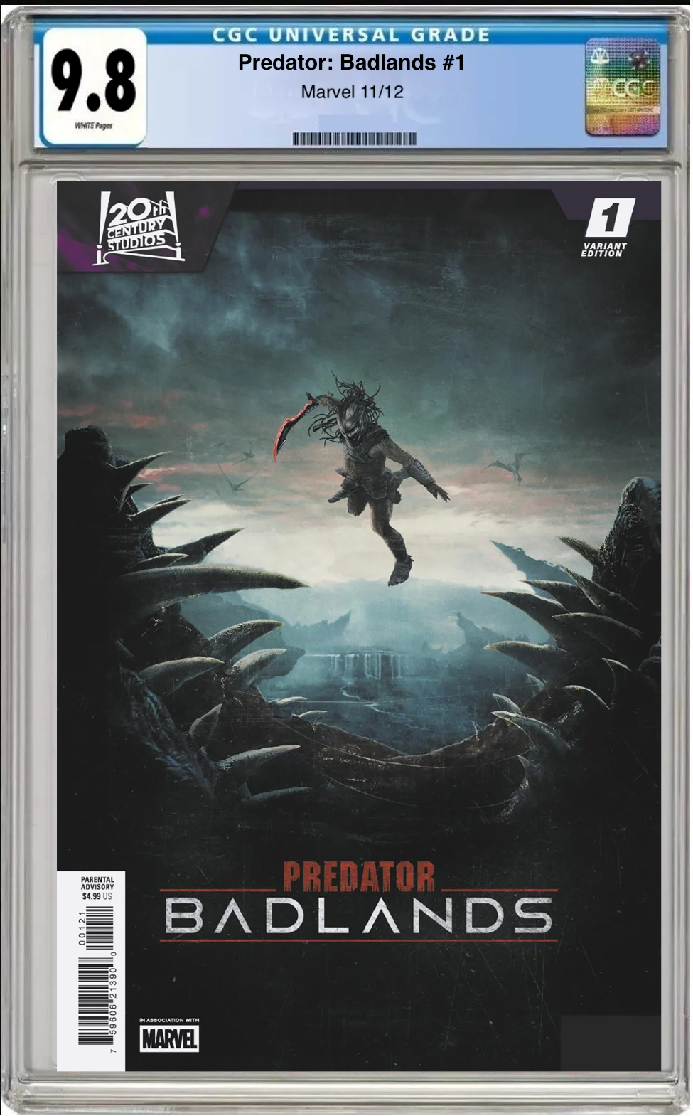 Predator: Badlands #1 CGC 9.8 Movie Cover comic book.