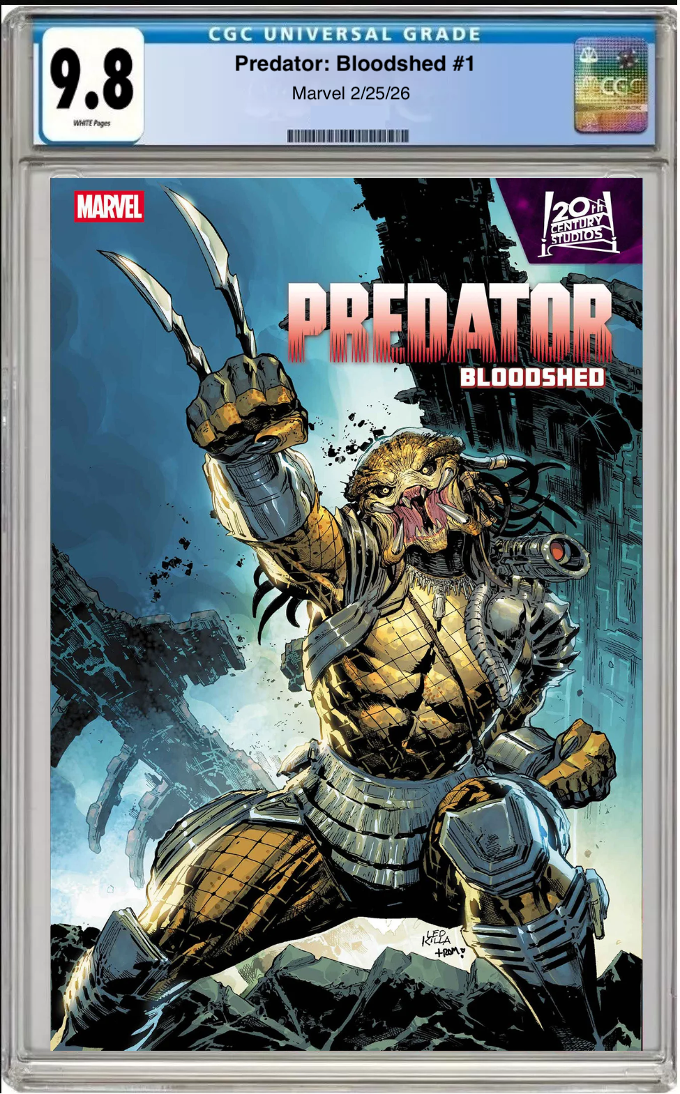 Comic book cover of Predator: Bloodshed #1 Main Cover with CGC grading label.