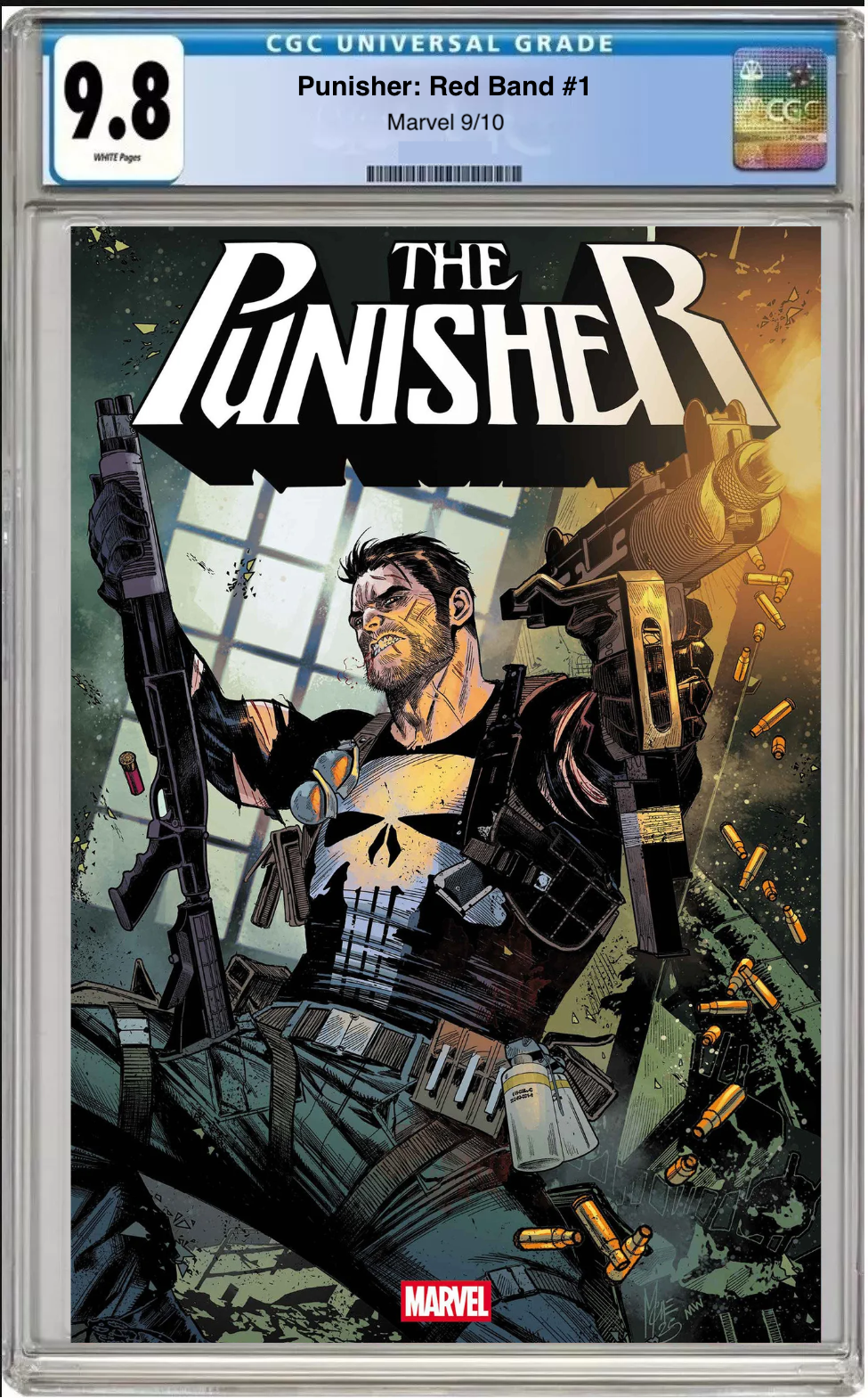 Comic book cover of Punisher: Red Band #1 Main Cover with CGC grading label.
