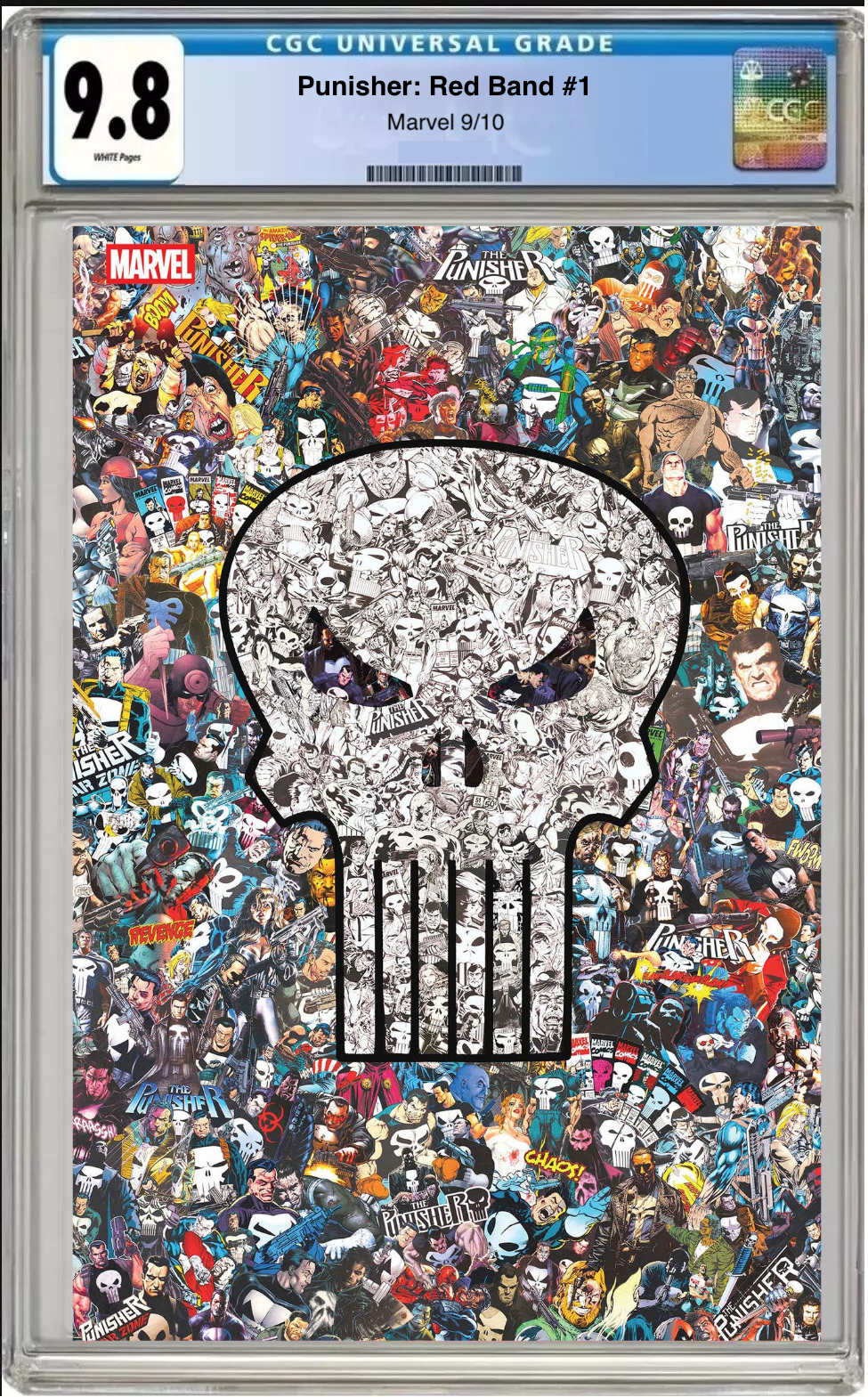 Comic book cover of Punisher: Red Band #1 Mr. Garcin Cover with CGC grading label.