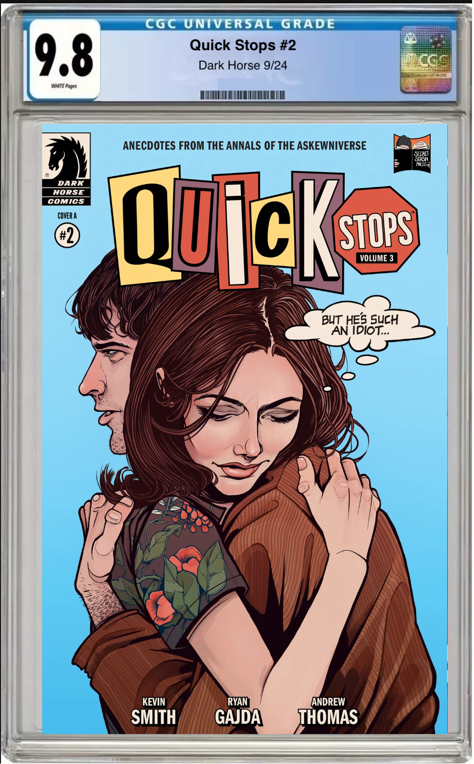 Comic book cover of Quick Stops #2 Cover A with CGC 9.8 grading label.