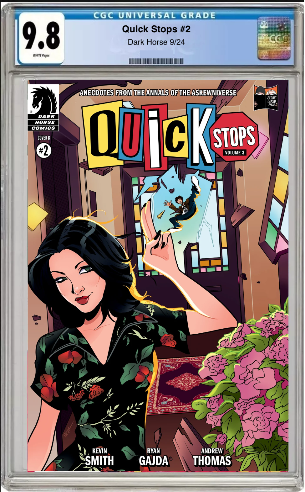 Comic book cover of Quick Stops #2 Cover B with CGC 9.8 grading label.