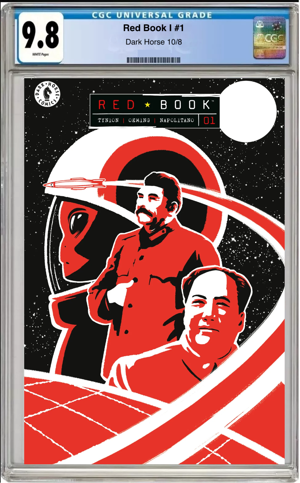 Comic book cover of Red Book I Cover C with CGC grading label.