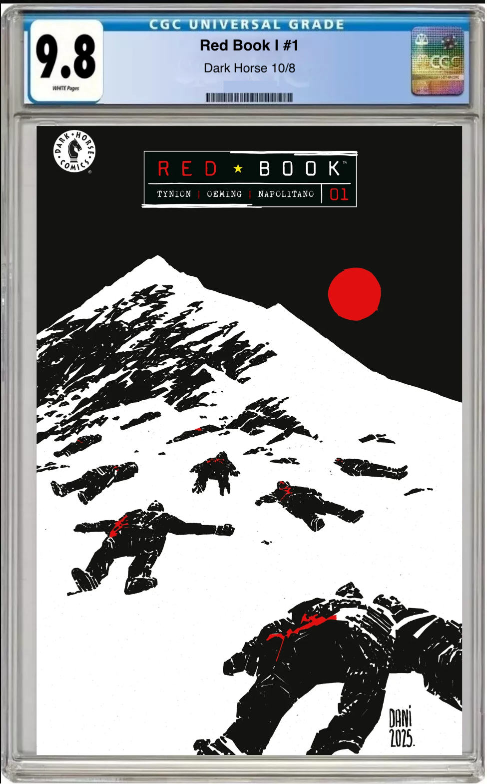 Comic book cover of Red Book I Cover D with CGC grading label.