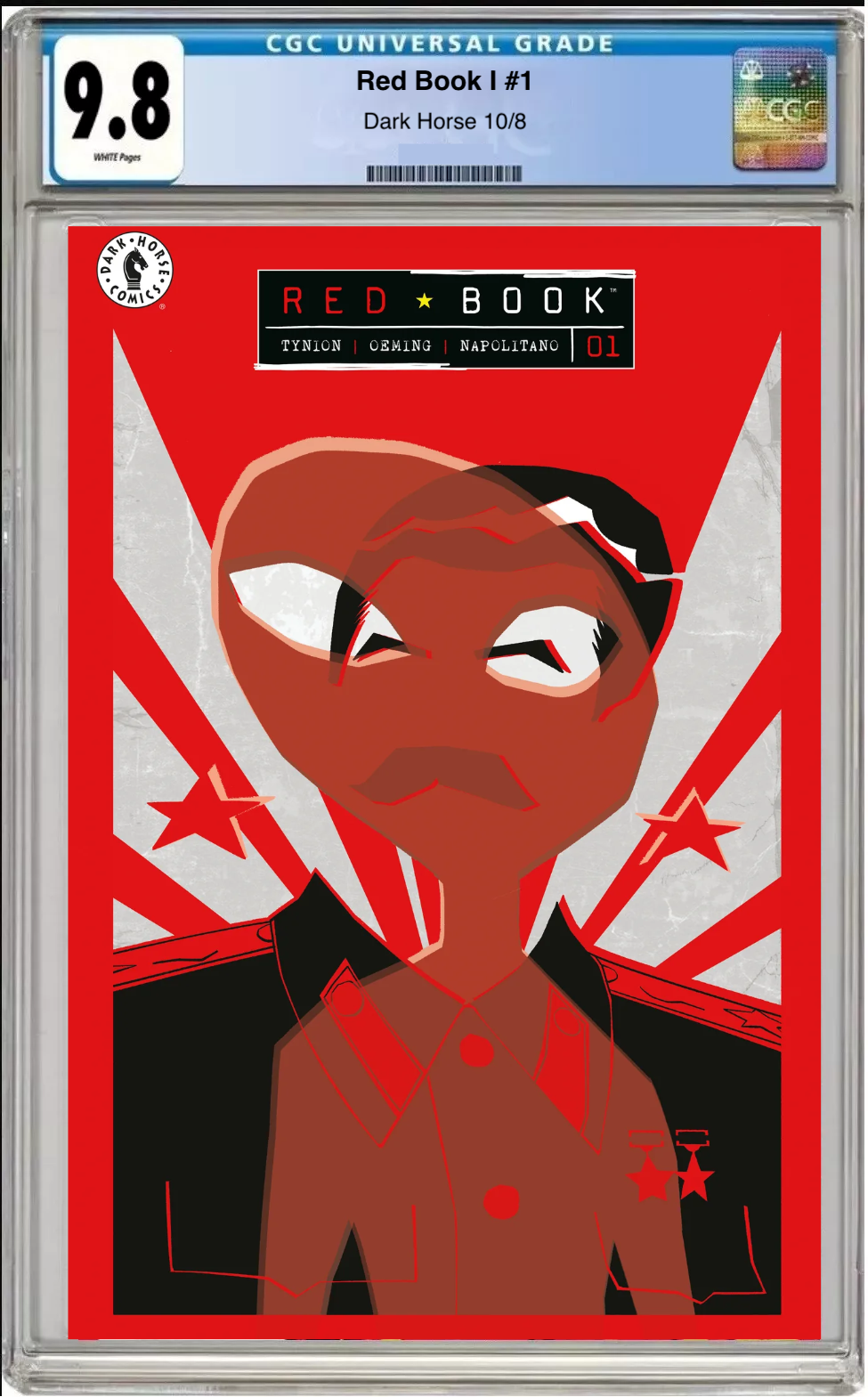 Comic book cover of Red Book I Cover A with CGC grading label.