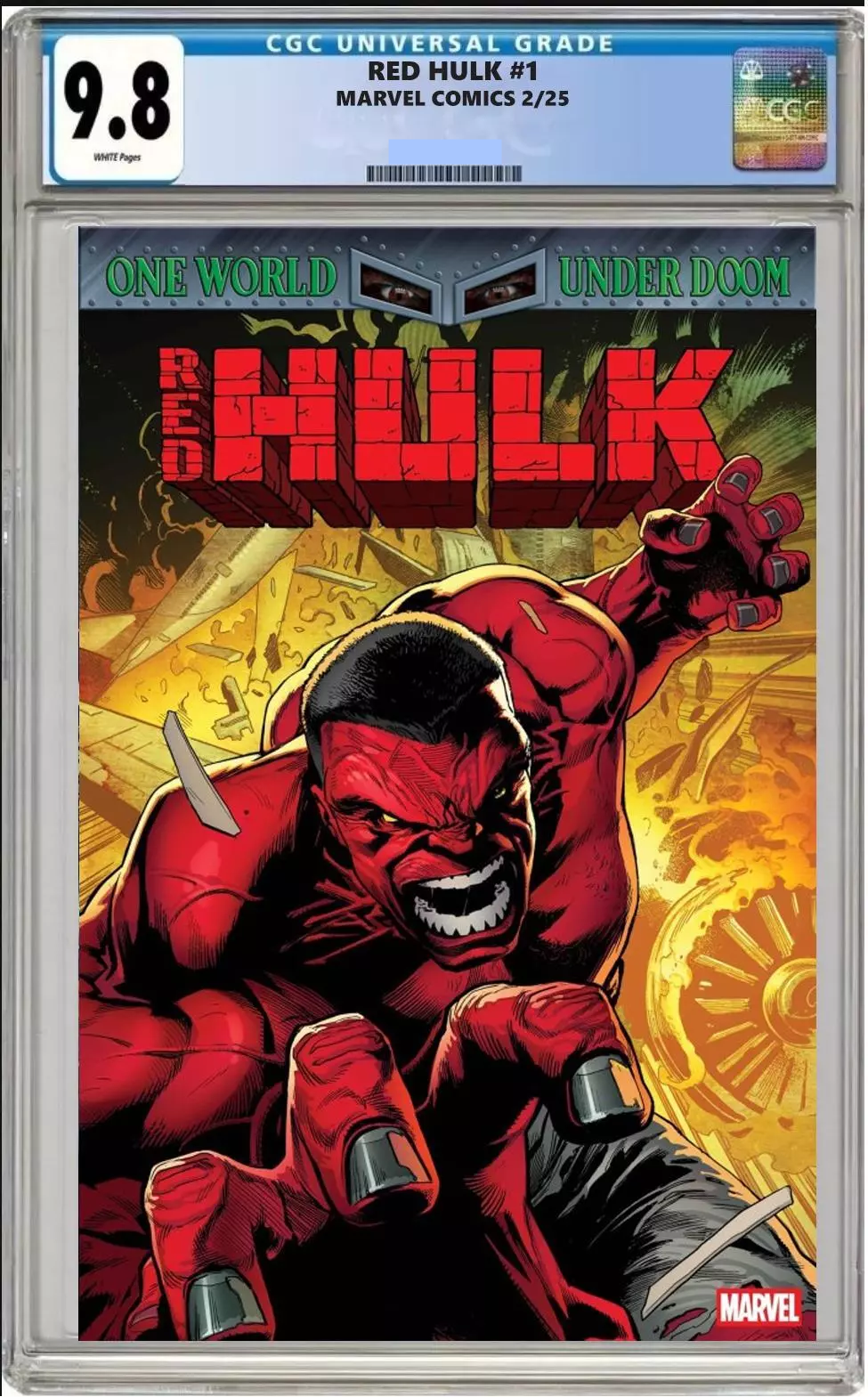 red hulk #1 cgc graded 9.8