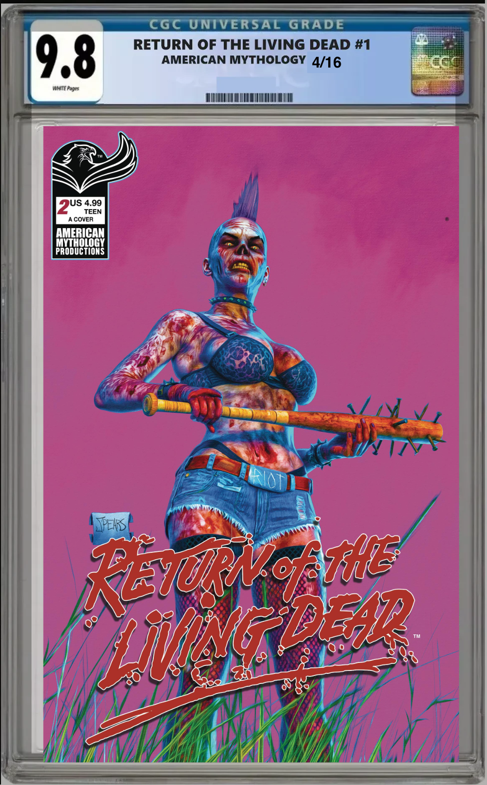 return of the living dead #2 cgc graded 98 mark spears