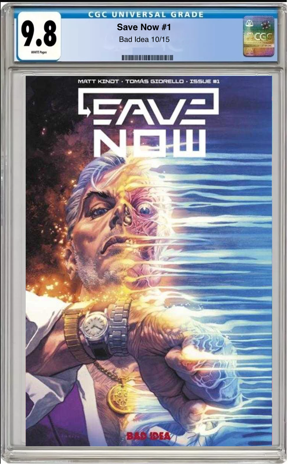 Comic book cover of Save-Now #1 Cover A with CGC 9.8 grading label.