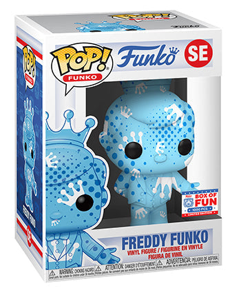 Freddy Funko (Aqua, White &amp; Blue w/ Dots,  Art Series) SE - 2021 Funko Fundays Box of Fun Exclusive/1000 Made