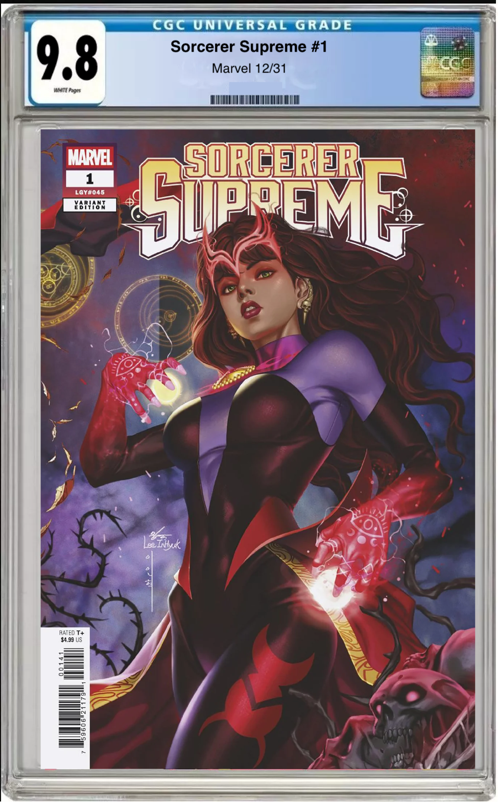 Comic book cover of Sorcerer Supreme #1 InHyuk Lee 3-Part Connecting Magic Cover with CGC grading label.