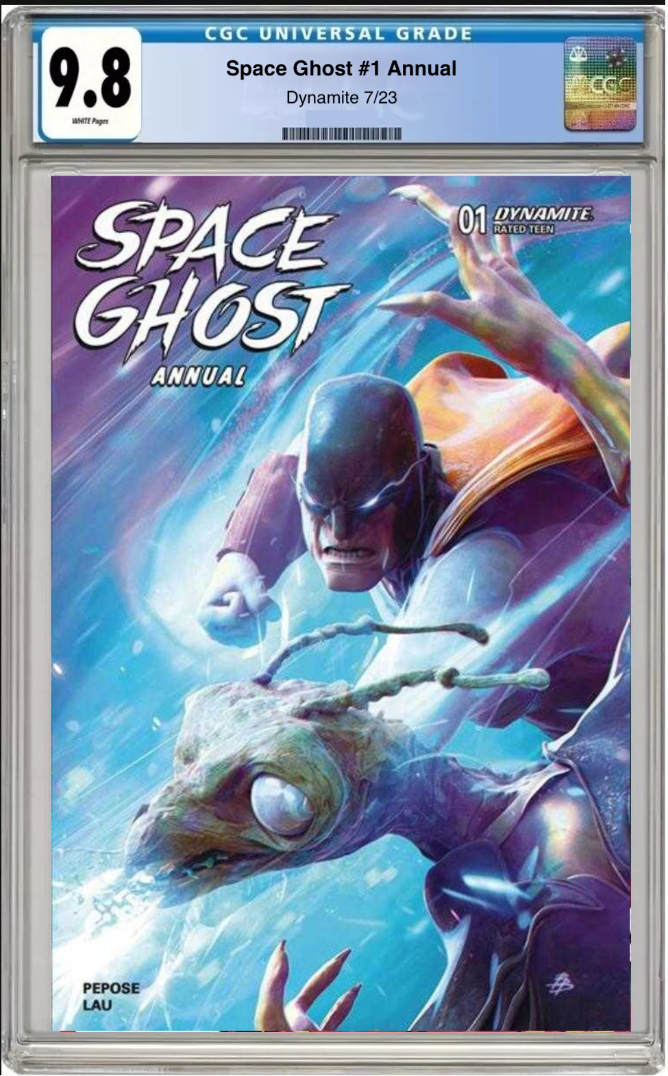 Space Ghost Annual #1 Cover C comic book with CGC 9.8 grading label
