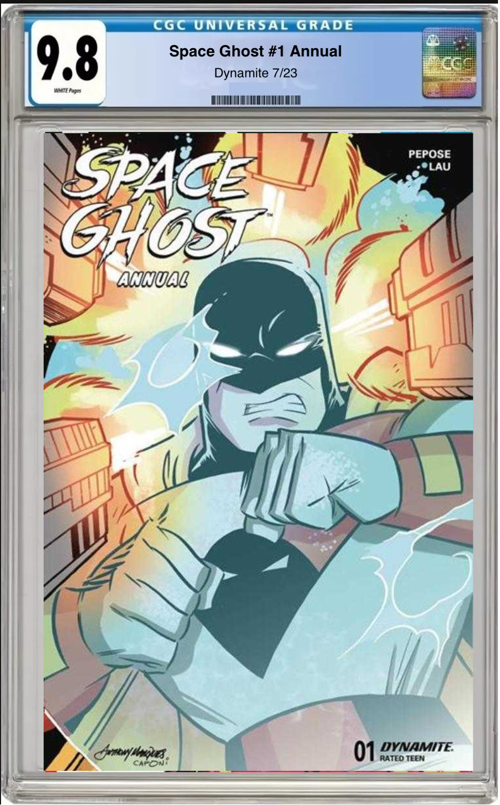Space Ghost Annual #1 Cover D comic book with CGC 9.8 grading label