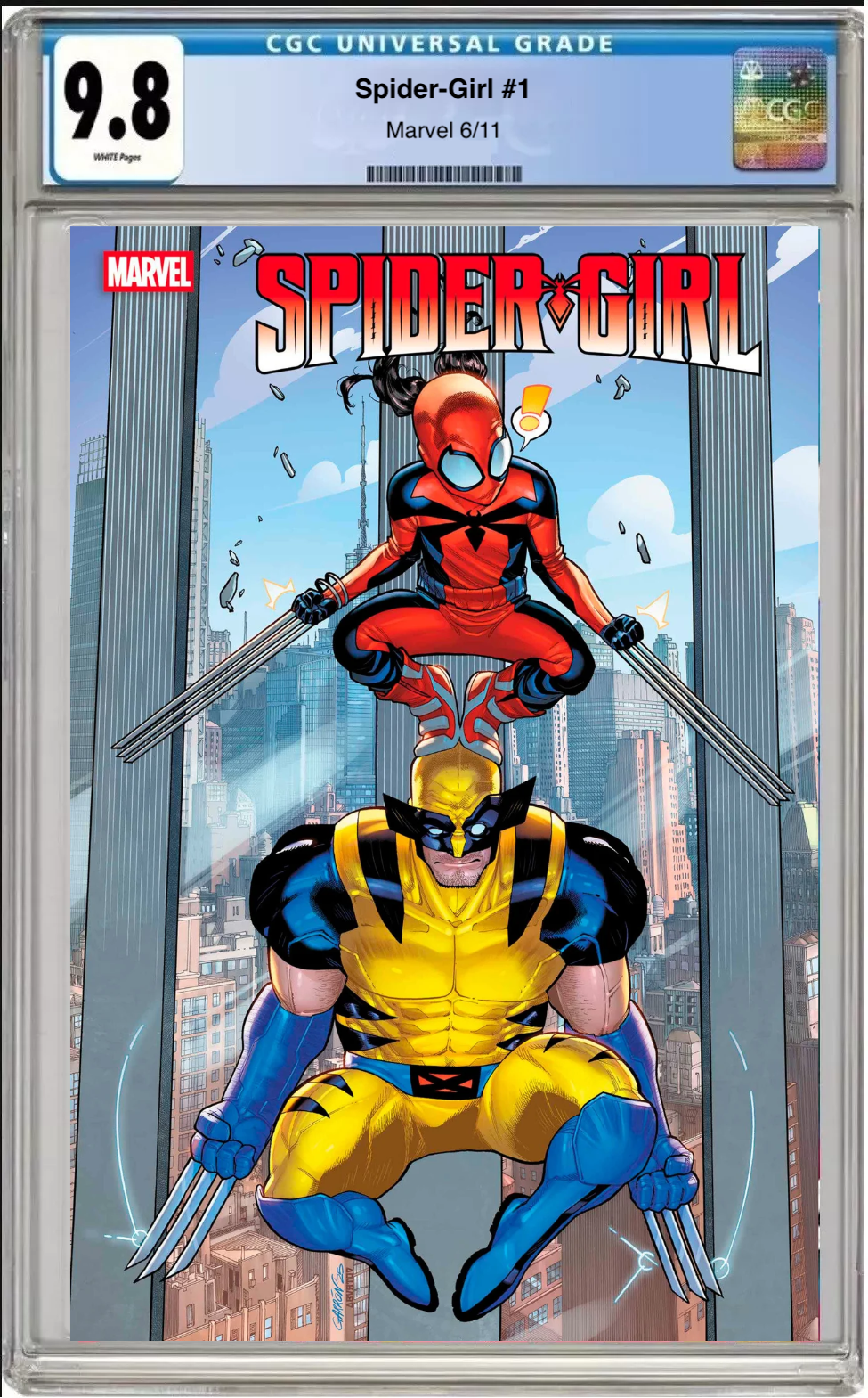 Spider-Girl #1 – CGC Graded 9.8 – Javier Garrón Funhouse Mirror Cover
