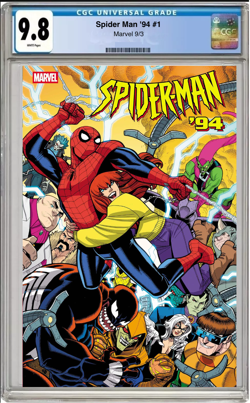 Comic book cover of Spider-Man #94 Main Cover with CGC grading label.