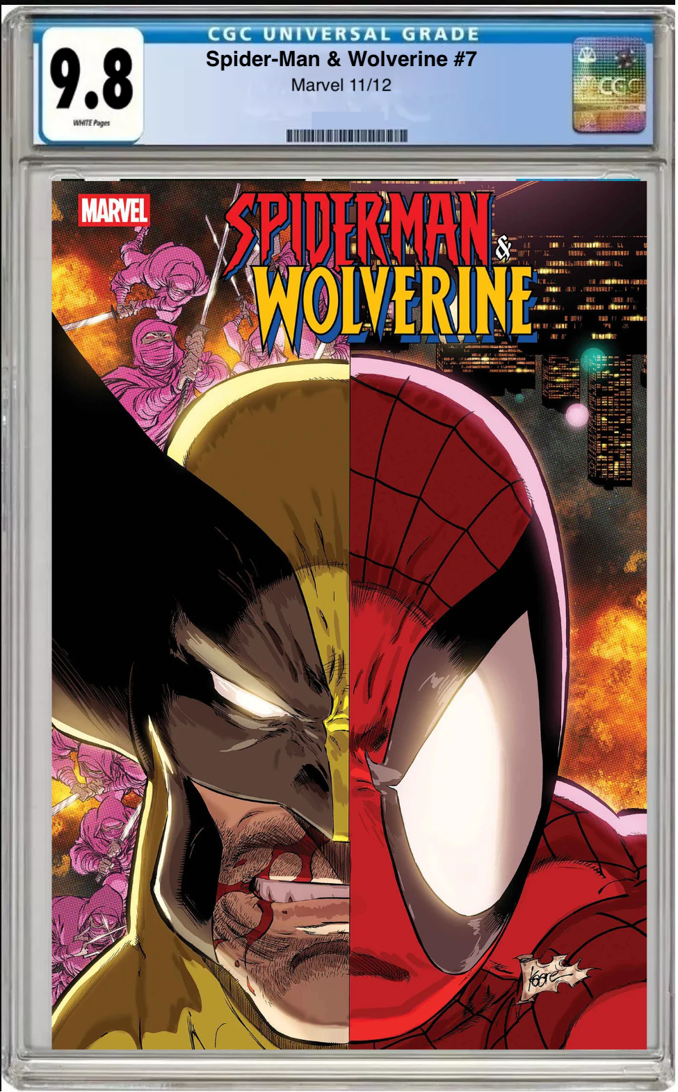Spider-Man and Wolverine #7 CGC 9.8 Main Cover comic book.