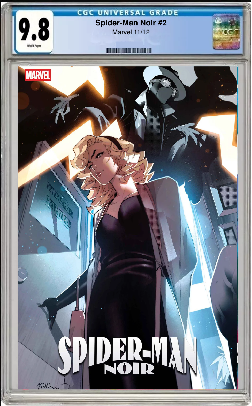 Spider-Man Noir #2 CGC 9.8 Main Cover comic book.