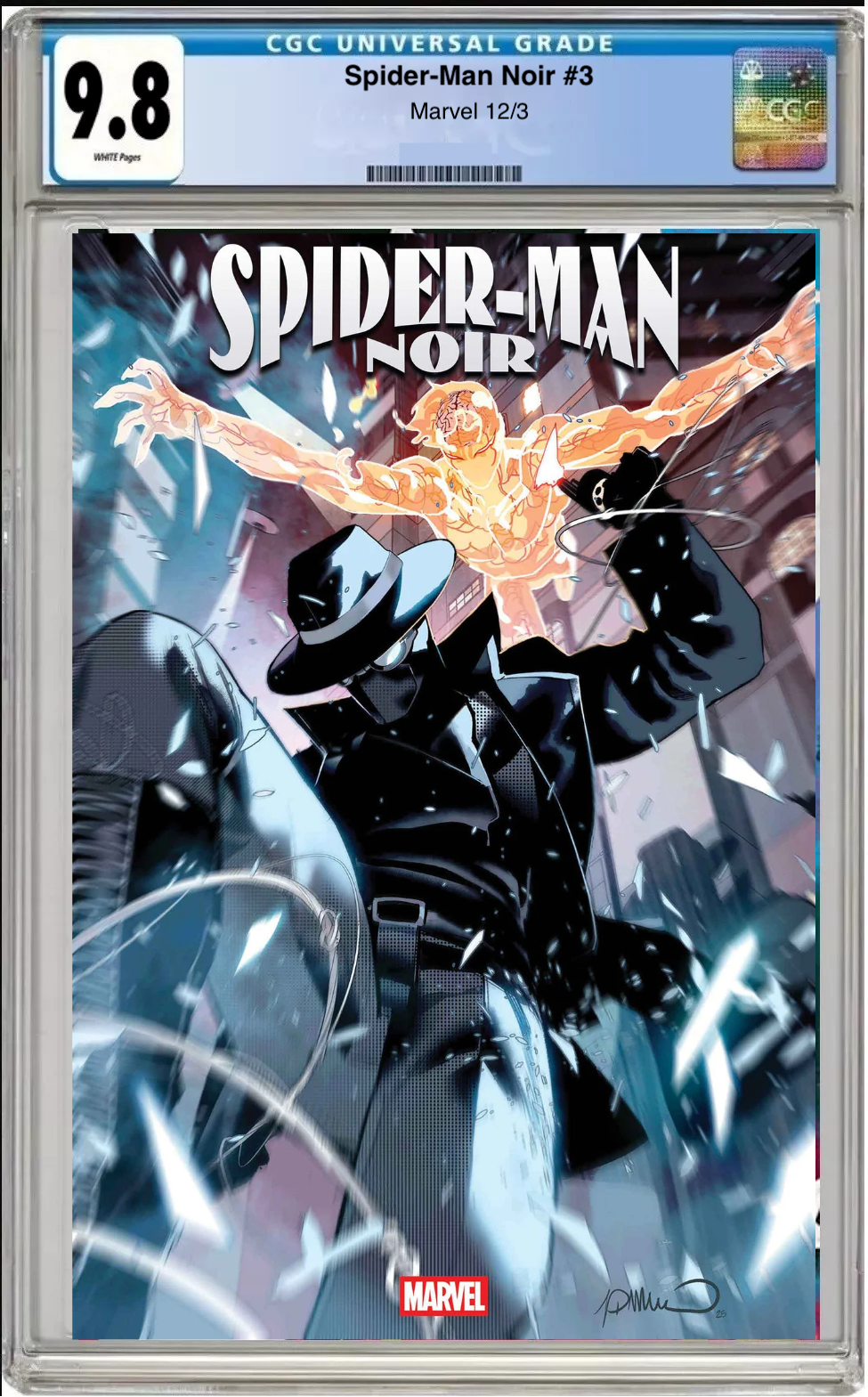 Comic book cover of Spider-Man Noir #3 Main Cover with CGC grading label.