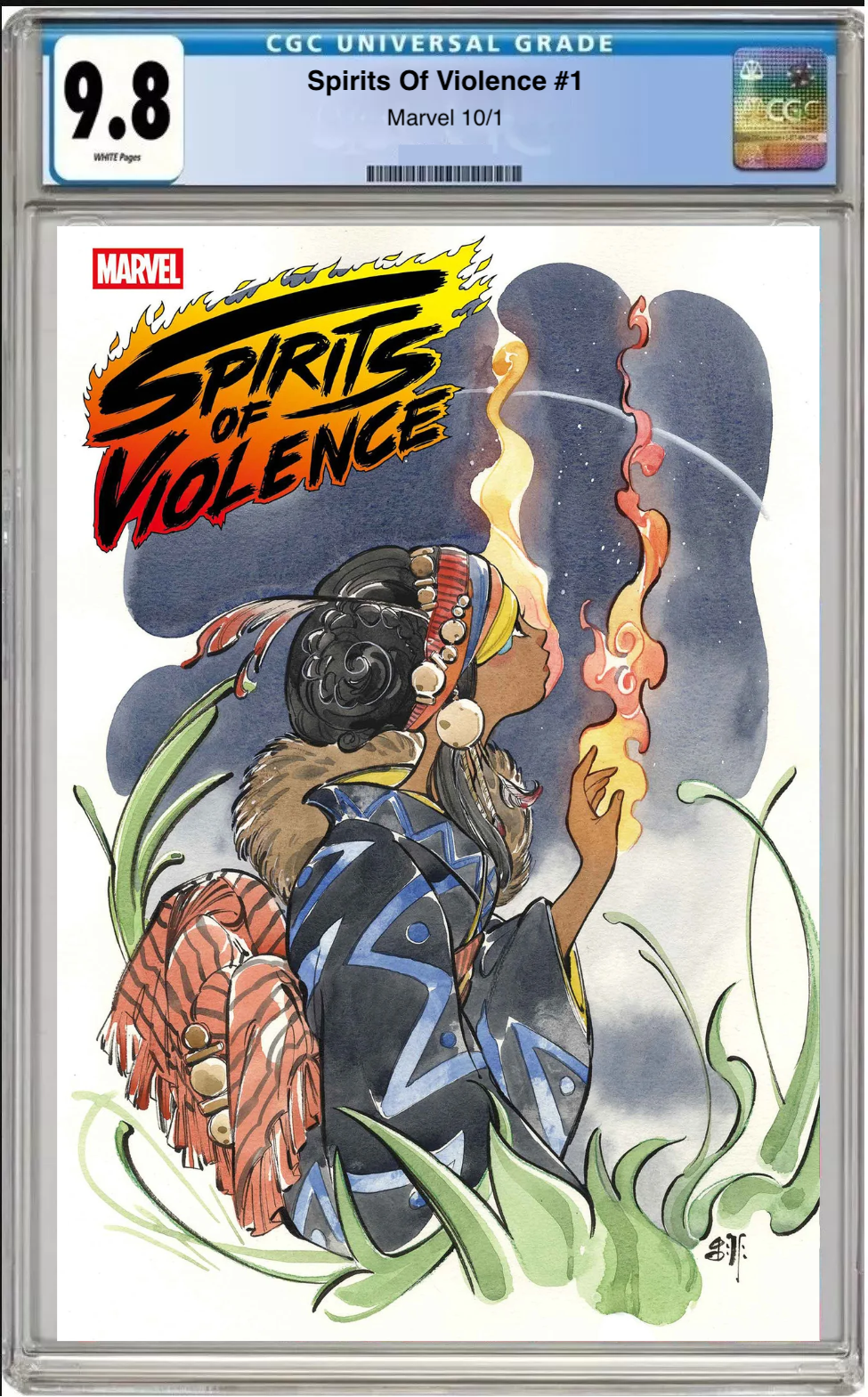Comic book cover of Spirits of Violence #1 Peach Momoko Cover with CGC grading label