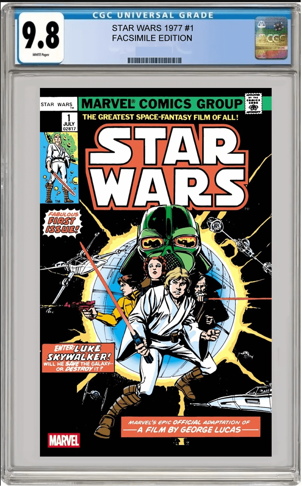 CGC 9.8 Star Wars#1 特別版コミック Star Wars #1 Facsimile – CGC Graded 9.8 - Dad's Comic Vault