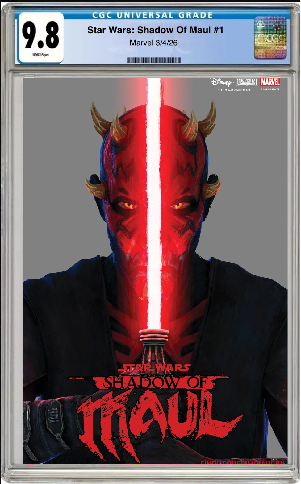 Star Wars: Shadow of Maul #1 – CGC Graded 9.8 Photo Cover
