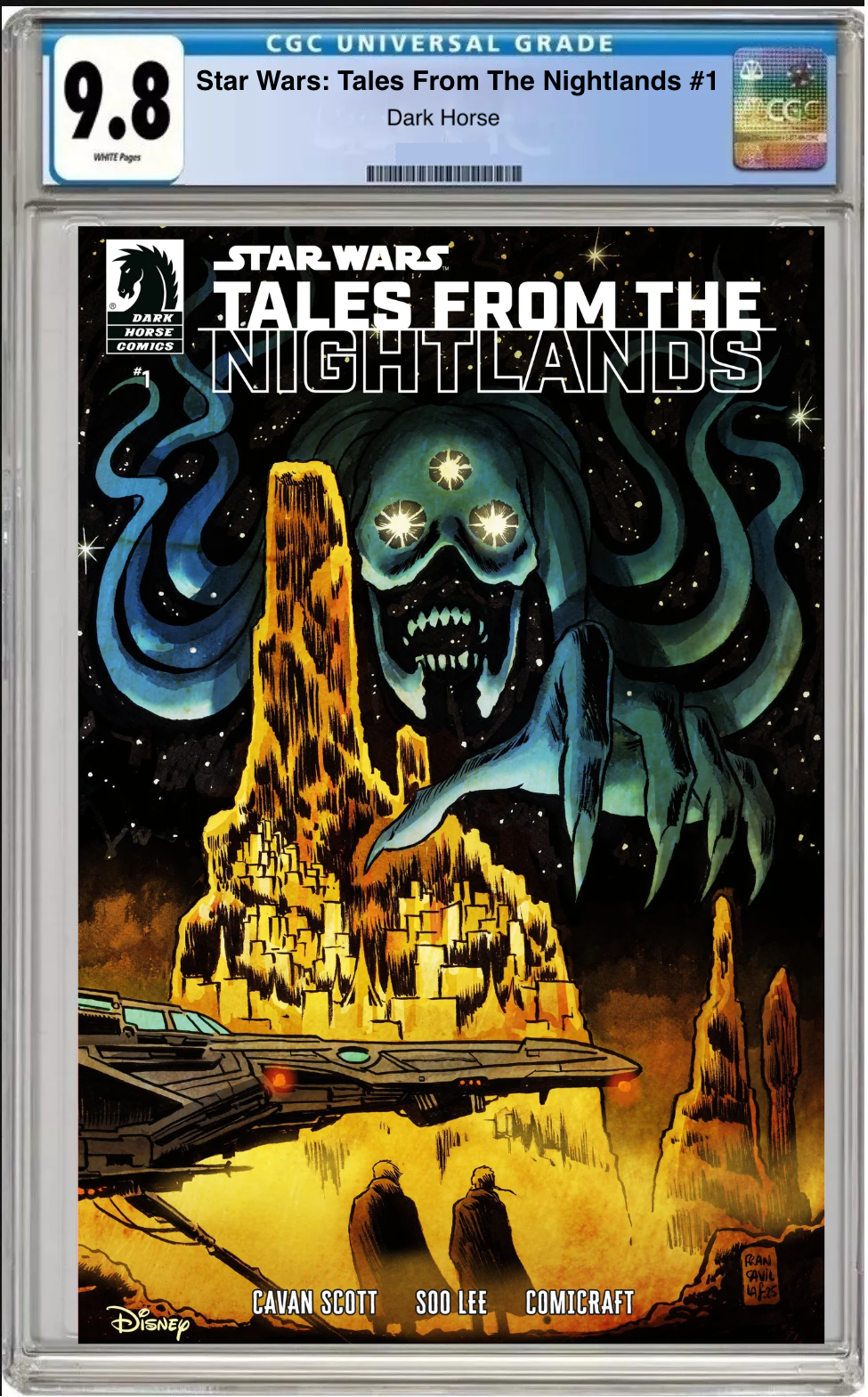 Comic book cover of Star Wars: Tales from the Nightlands #1 Cover A by Francesco Francavilla with CGC grading label.