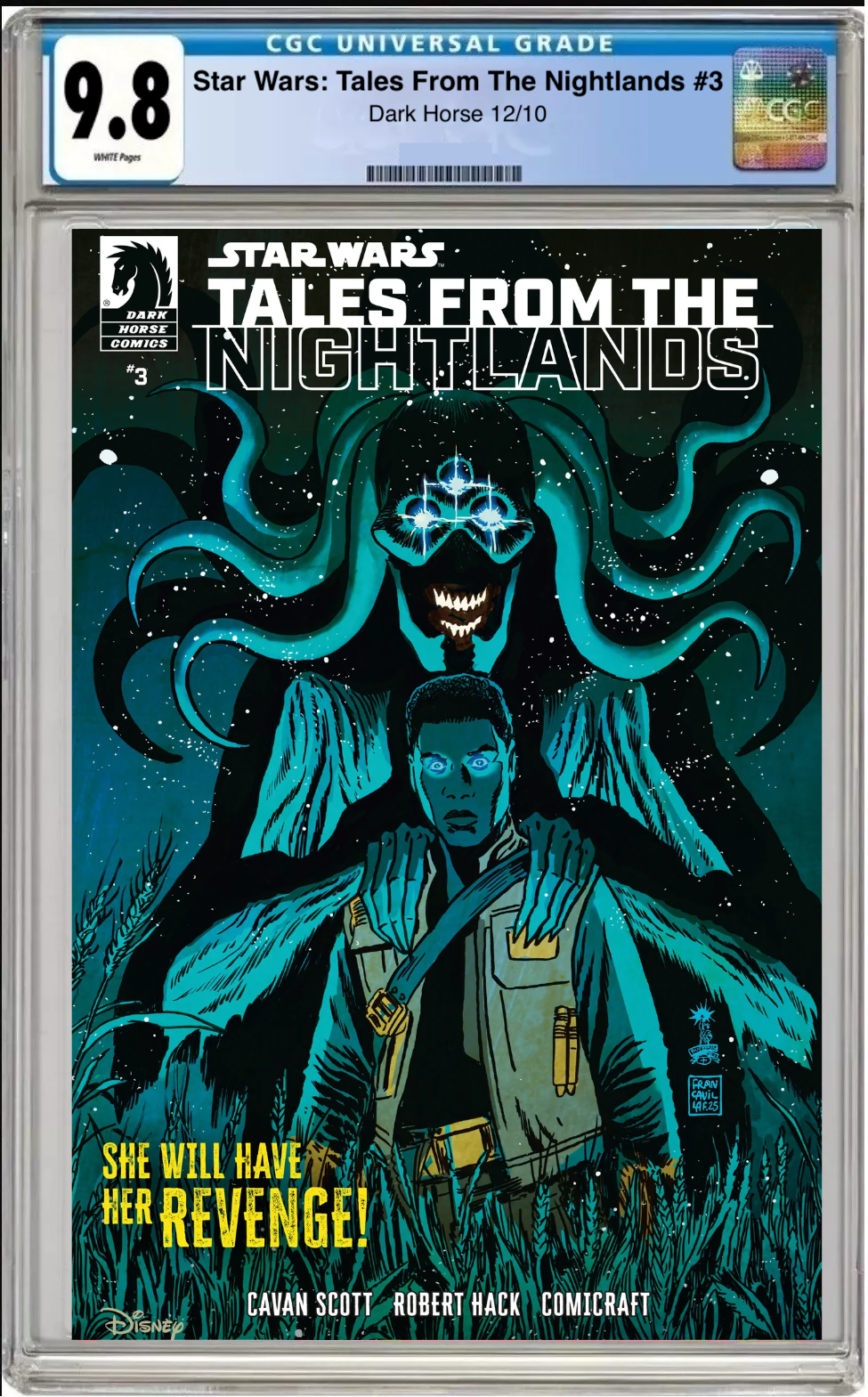 Comic book cover of Star Wars: Tales from the Nightlands #3 Main Cover with CGC grading label.