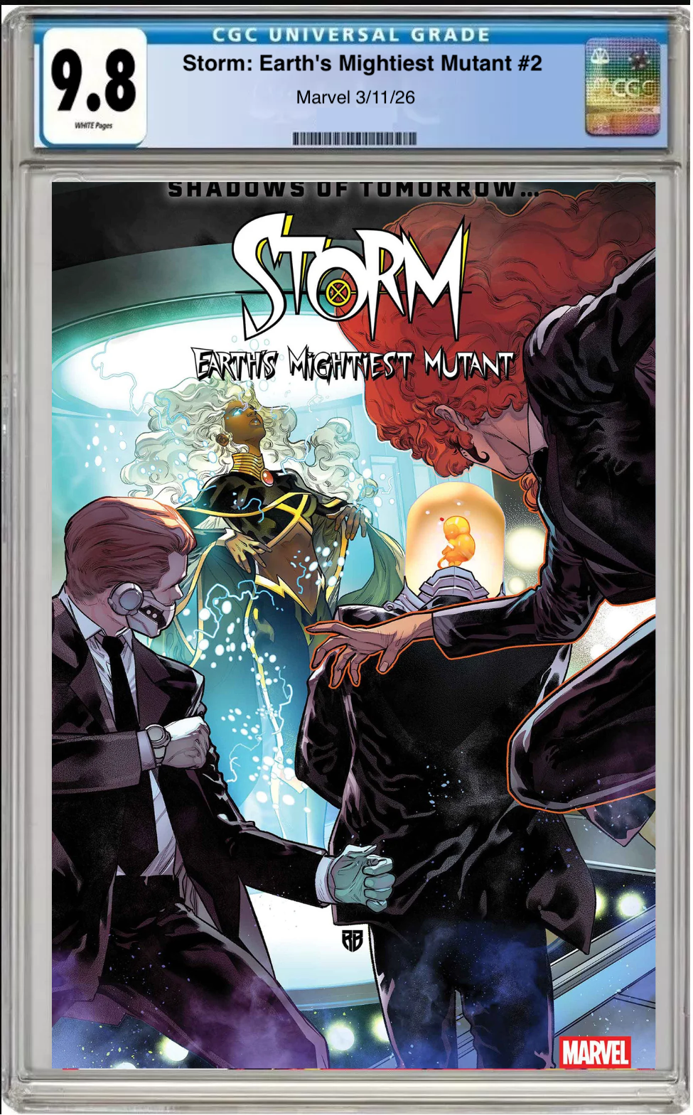 Comic book cover of Storm: Earth’s Mightiest Mutant #2 Main Cover with CGC grading label.