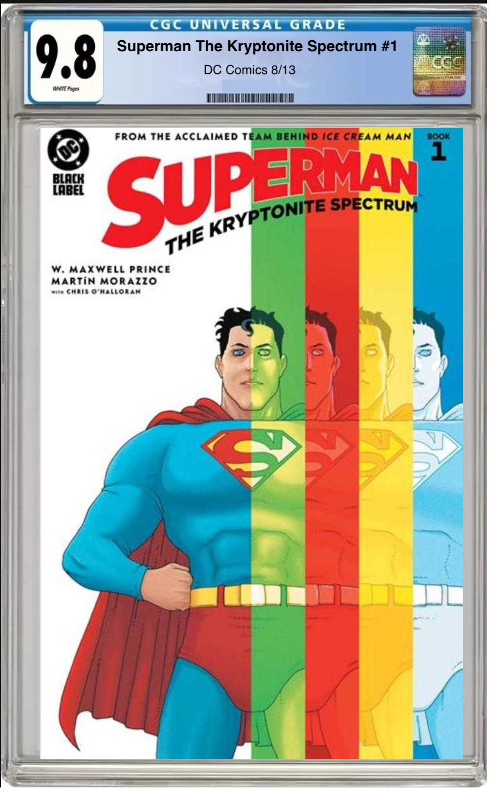 Comic book cover of Superman: The Kryptonite Spectrum #1 Cover A Martin Morazzo with CGC grading label.