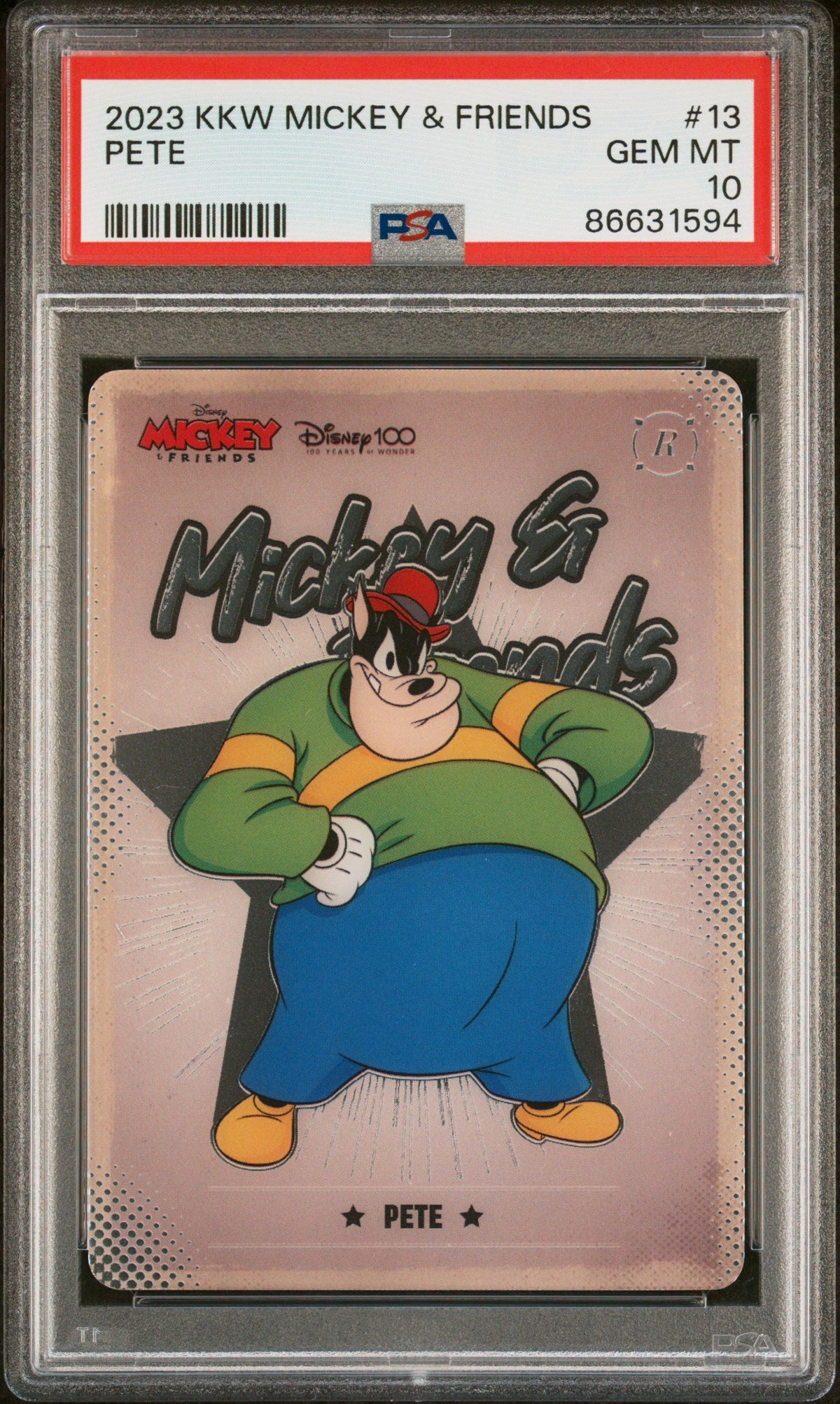 2023 KAKAWOW HOTBOX MICKEY &amp; FRIENDS CHEERFUL TIMES PETE 13 PSA 10