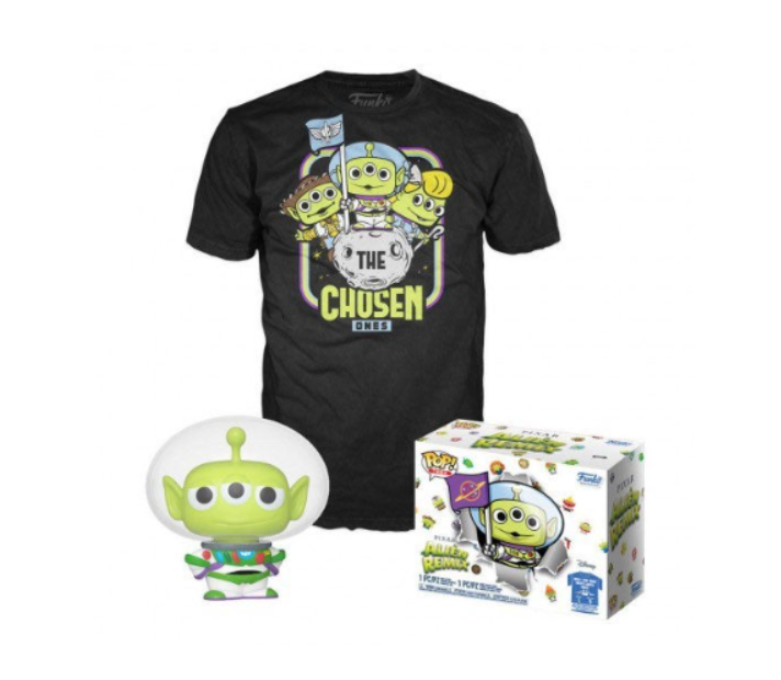 Buzz Lightyear (Glow in the Dark, Alien Remix) &amp; Chosen Ones Tee (L, Sealed) 749 - Target Exclusive