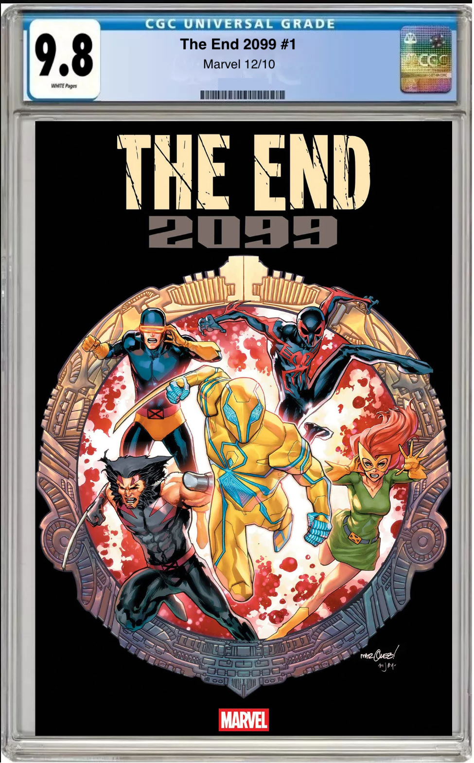Comic book cover of The End 2099 #1 Main Cover with CGC grading label.