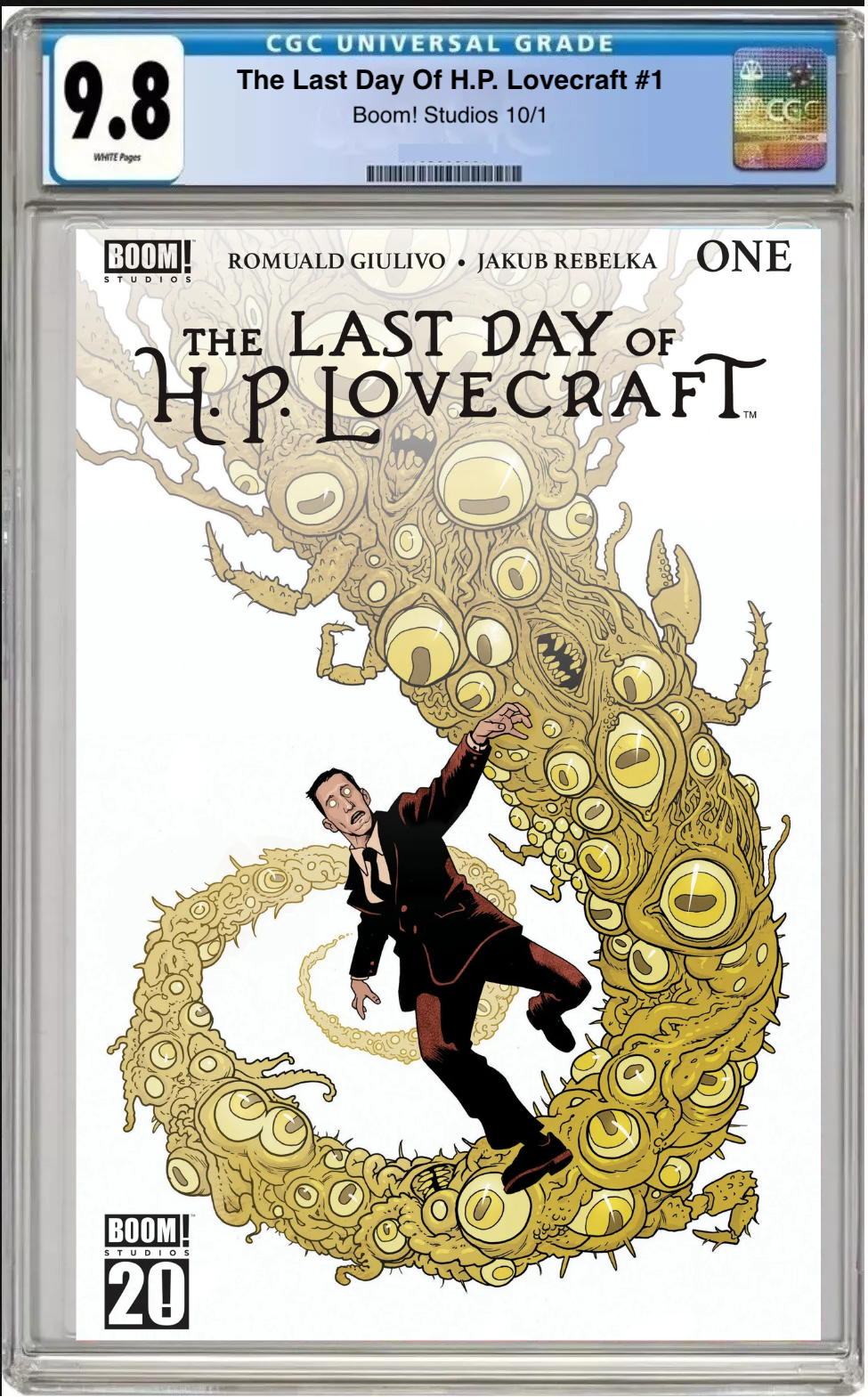 Comic book cover of The Last Days of H.P. Lovecraft #1 Cover B with CGC grading label